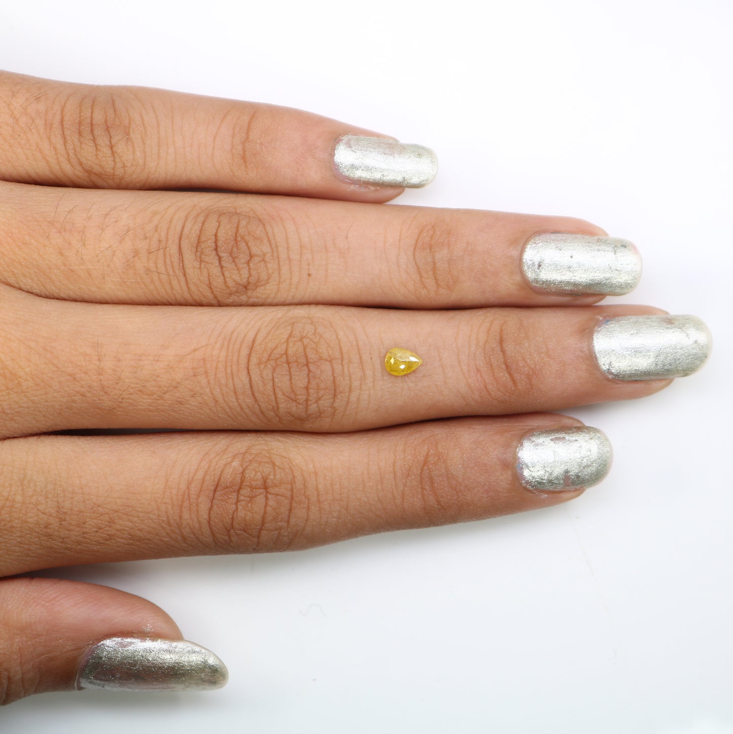 0.22 CT Fancy Grey Polished Pear Shape Diamond 4.80 MM for Designer Jewelry - JayKrishna Diamond