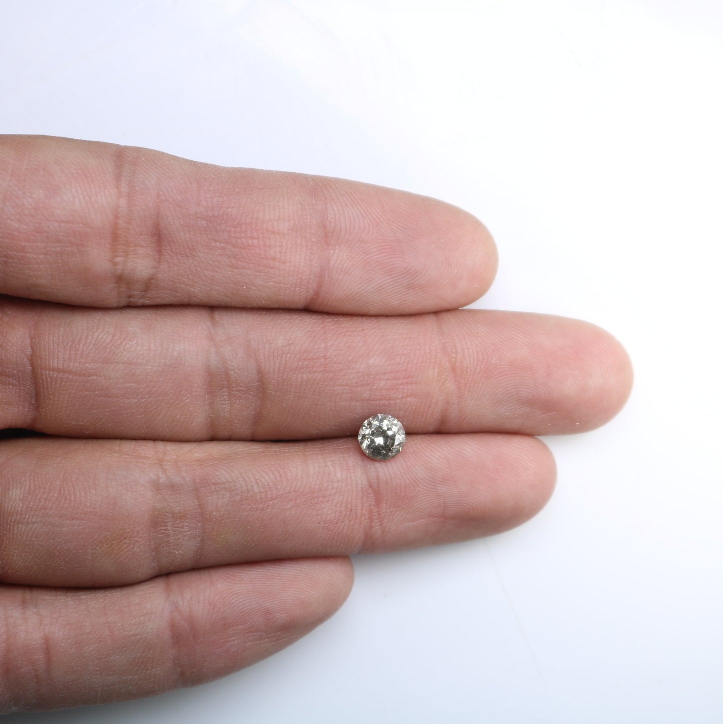 1.12 Carat Round Brilliant Cut Salt And Pepper Diamond For Galaxy Ring - JayKrishna Diamond