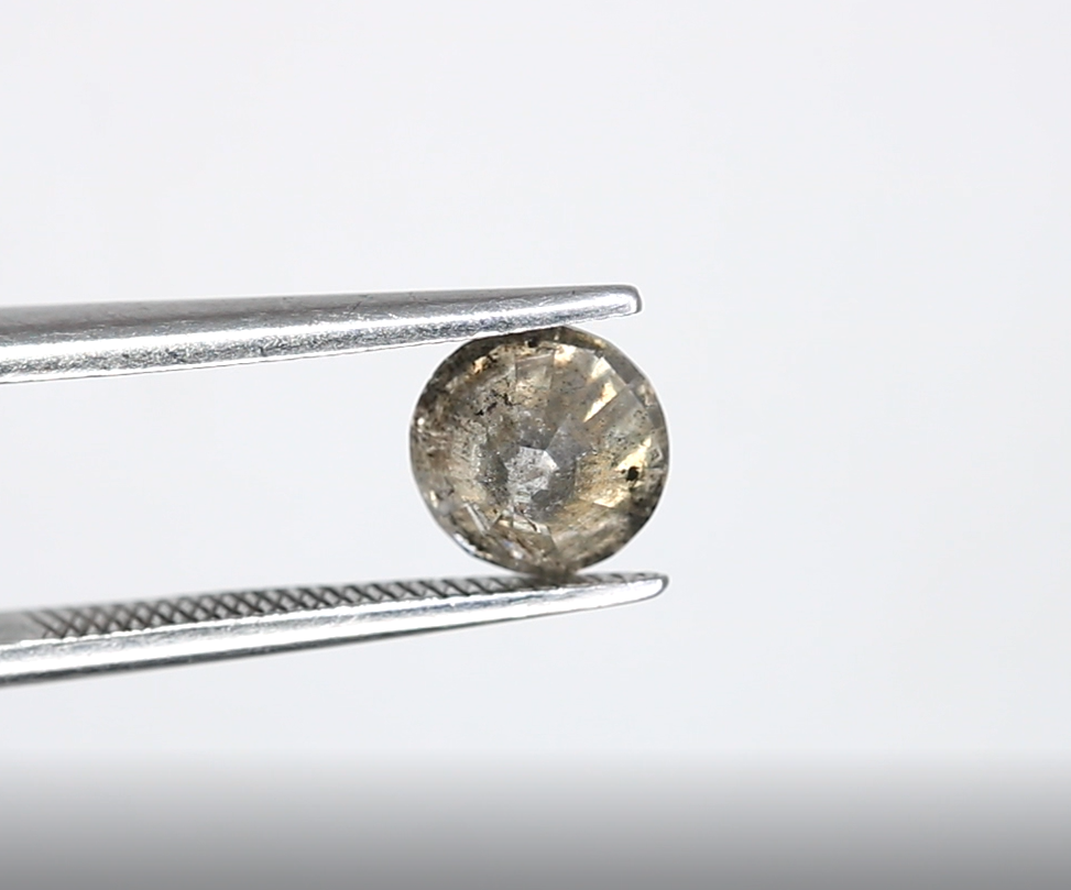 1.04 Carat Loose Salt And Pepper Round Brilliant Cut Diamond - JayKrishna Diamond