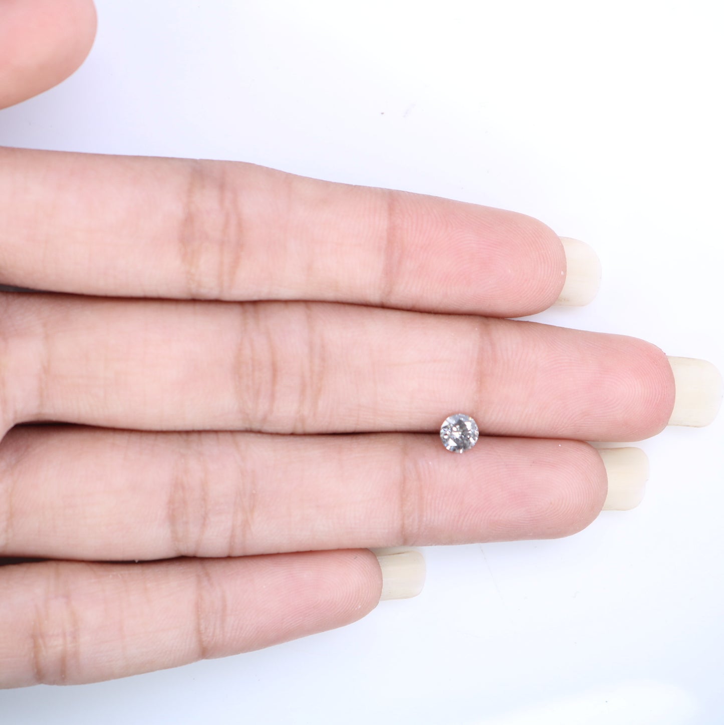 Unique 0.35 CT Salt & Pepper Round Brilliant Cut Diamond | Perfect for Engagement Rings | 4.60 MM - JayKrishna Diamond