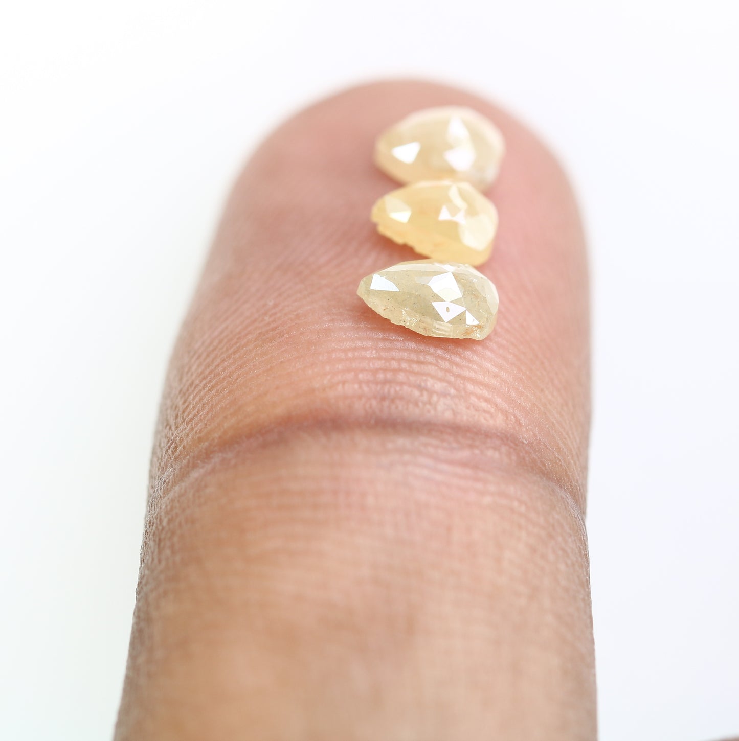 1.42 CT Natural Peach Loose Pear Cut 5.10 MM Diamond For Wedding Band - JayKrishna Diamond