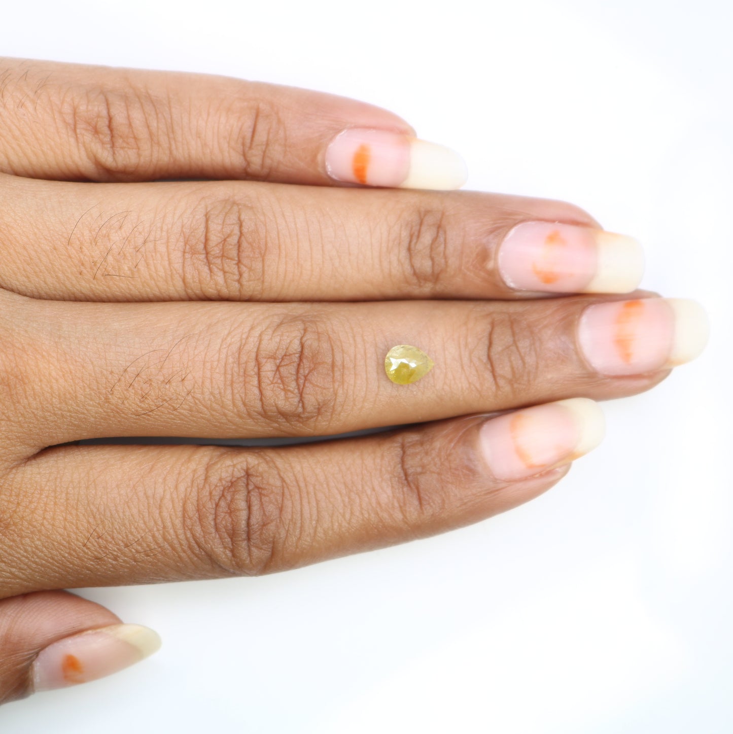 0.71 Natural Yellow Loose Pear Cut Diamond For Galaxy Ring - JayKrishna Diamond