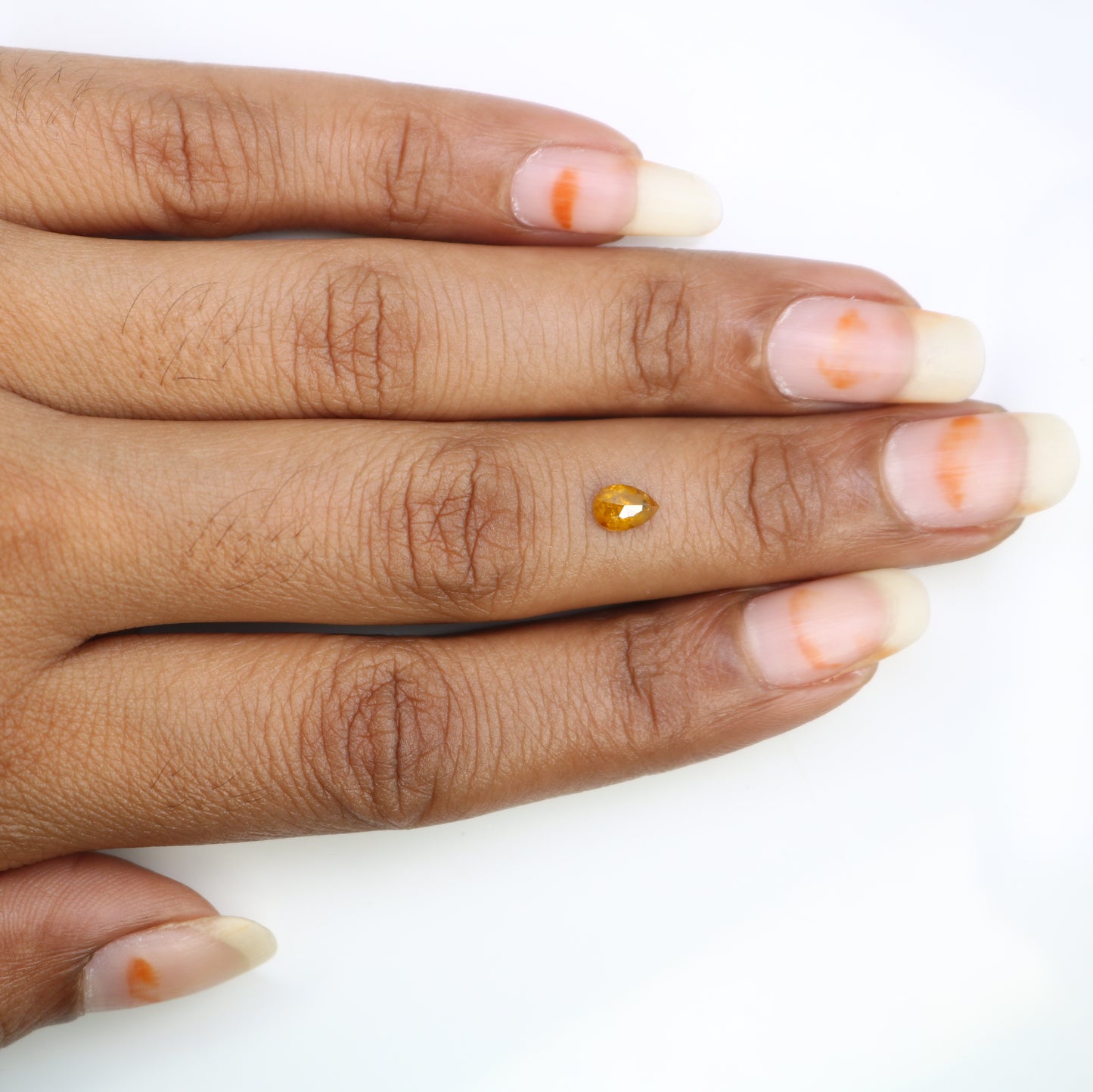 0.45 Natural Dark Yellow Loose Pear Cut Diamond For Galaxy Ring - JayKrishna Diamond