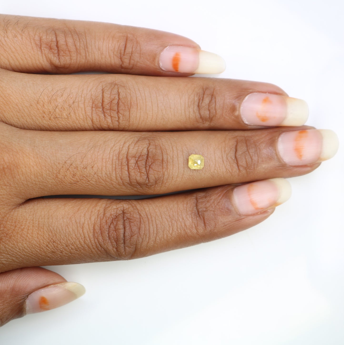 0.48 CT Loose Asscher Shape Yellow Diamond For Engagement Ring - JayKrishna Diamond