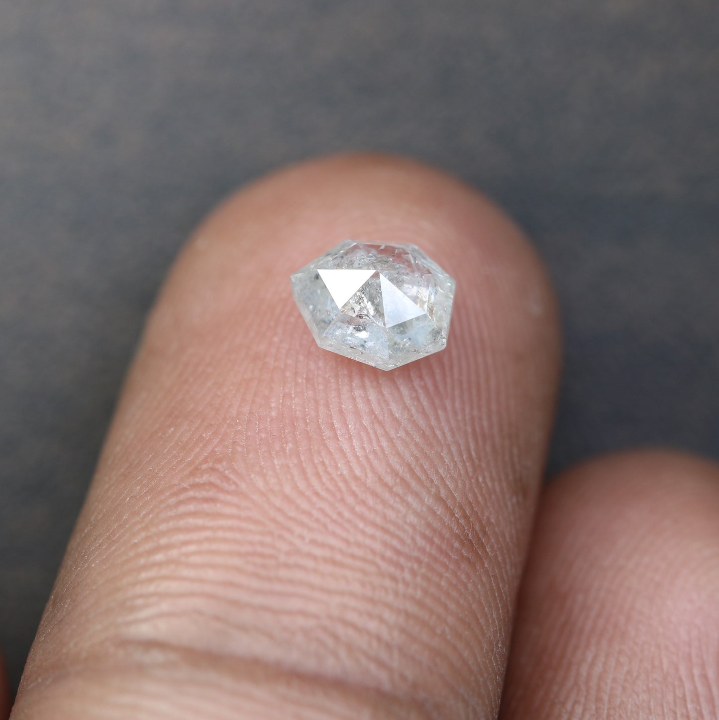 1.14 Carat Geometric Shape Natural Loose Salt And Pepper Diamond Ring - JayKrishna Diamond