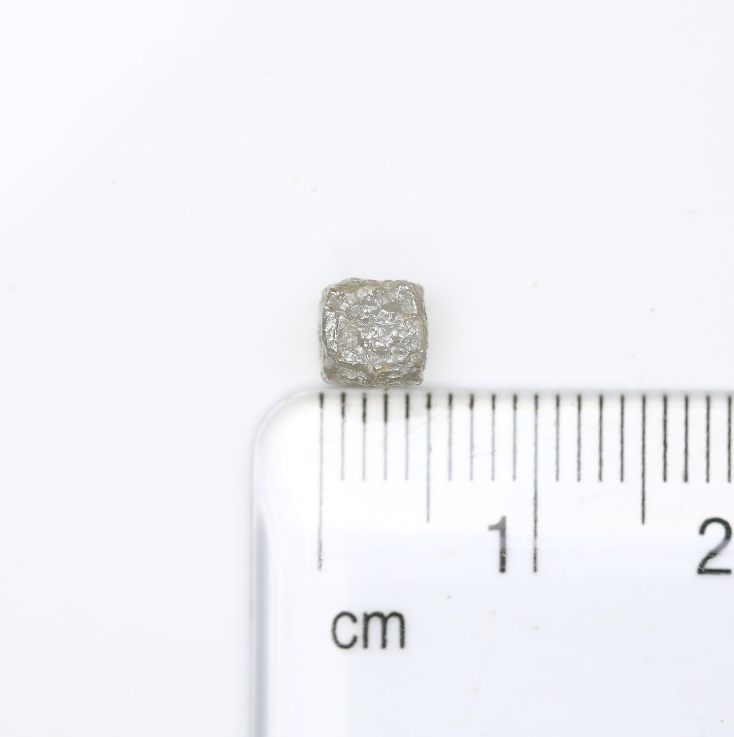 1.82 Carat Congo Cube Rough Diamond Grey Color Uncut Raw Diamond - JayKrishna Diamond