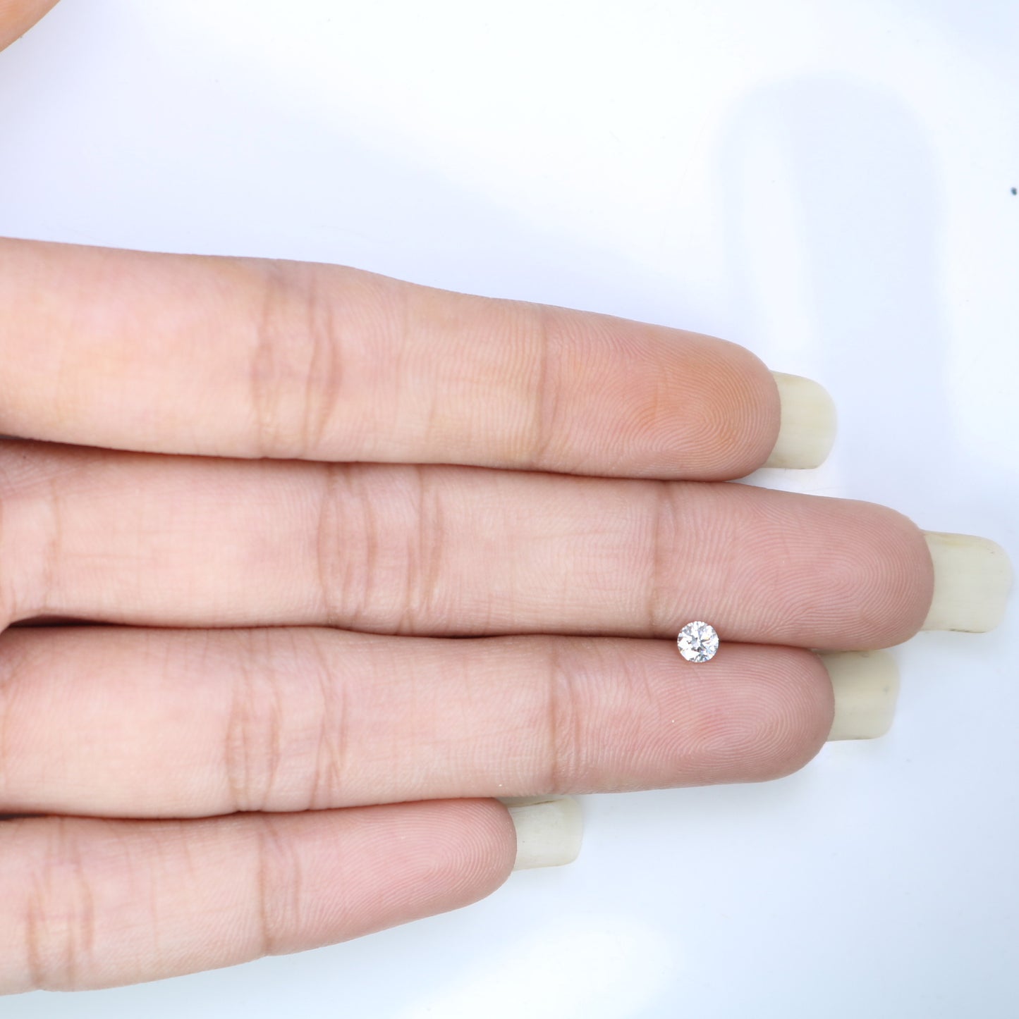 0.15 CT 3.40 x 2.10 MM Very Light Green Round Brilliant Cut Diamond – Perfect for Engagement Rings and Custom Jewelry - JayKrishna Diamond