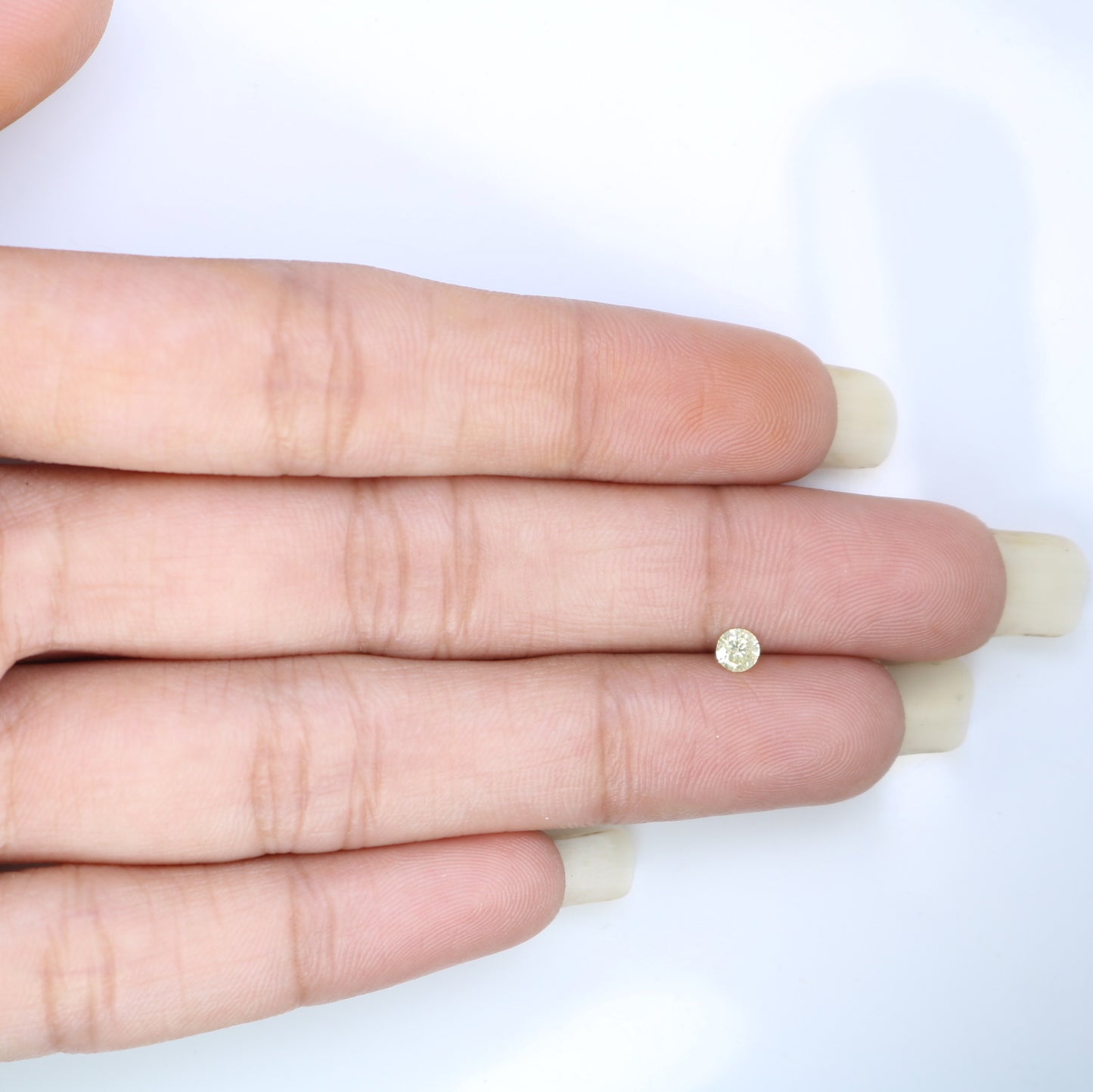 0.14 CT 3.40 MM Natural Light Yellow Round Brilliant Cut Salt and Pepper Diamond for Engagement Rings, Custom Jewelry and Chic Bracelets - JayKrishna Diamond