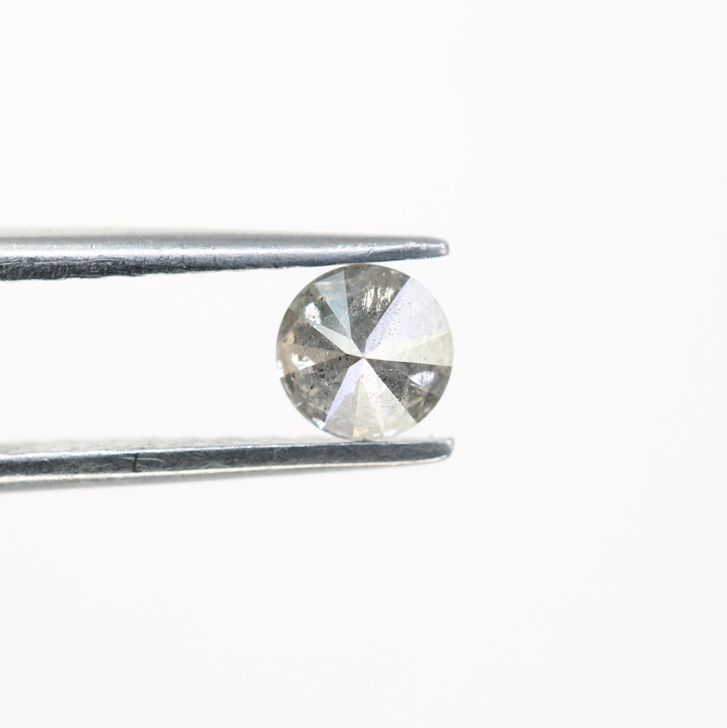 0.43 CT Round Brilliant Cut Salt and Pepper Natural Diamond for Engagement Ring and Custom Bridal Jewelry - JayKrishna Diamond