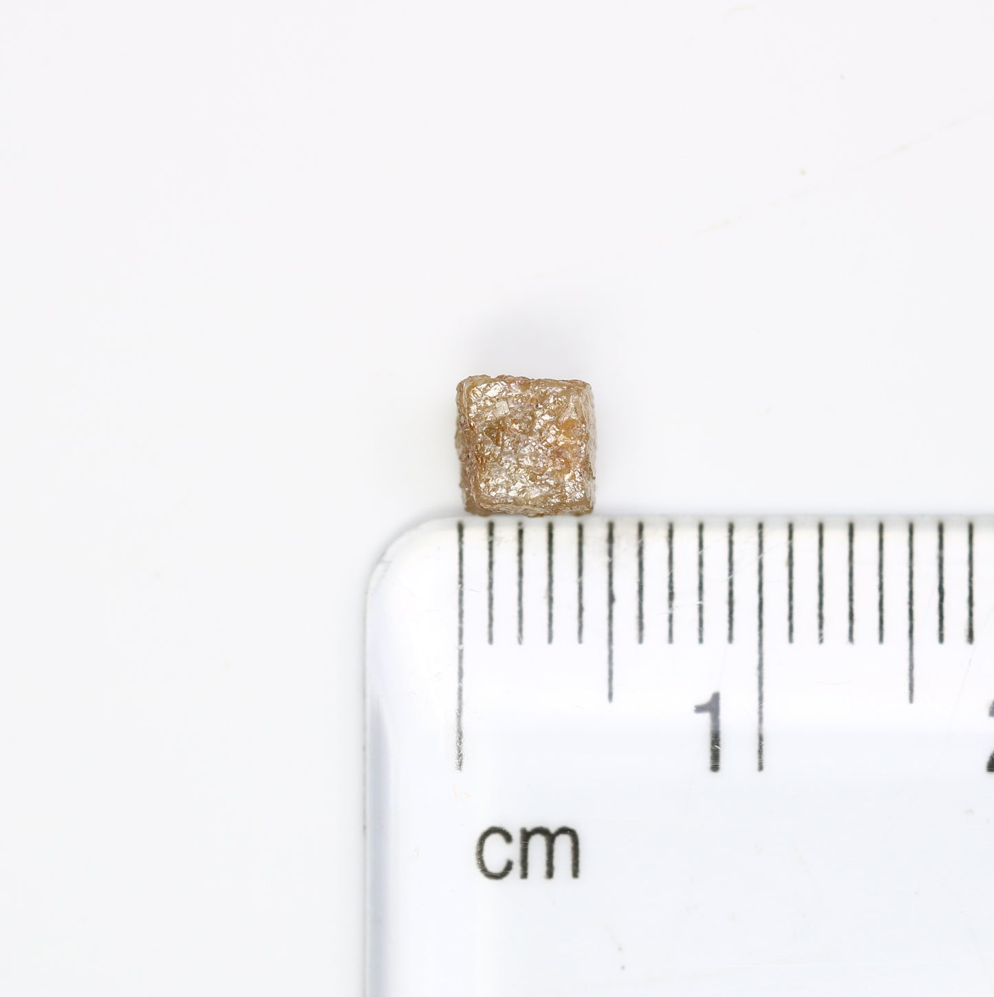 1.24 Carat Natural Loose Peach Color Congo Cube Raw Rough Diamond For Promise Ring - JayKrishna Diamond