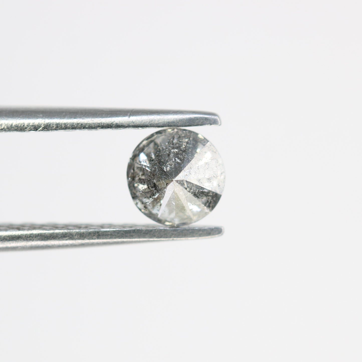 0.44 CT Salt and Pepper Natural Round Brilliant Cut Diamond for Engagement Ring and Unique Bridal Jewelry Design - JayKrishna Diamond