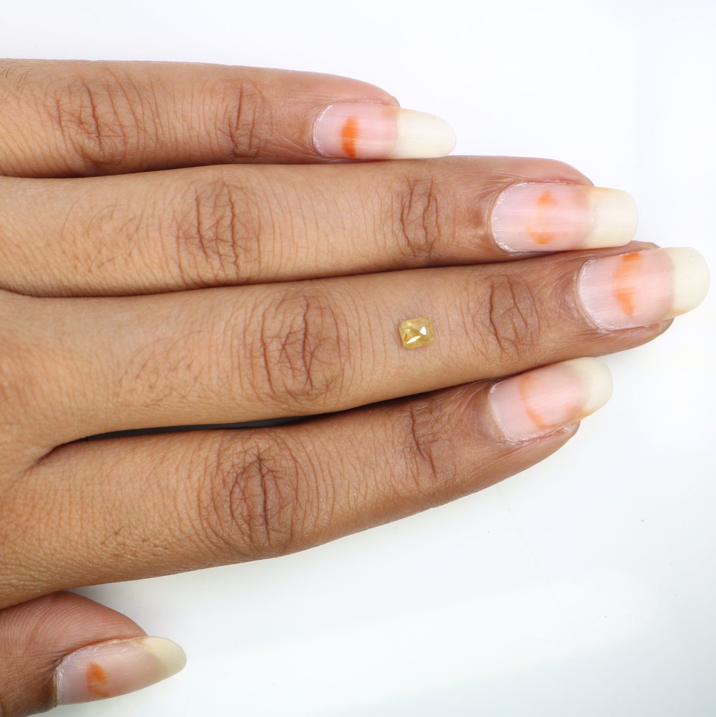 Unique 0.41 CT Rustic Yellow Emerald Cut Diamond | Perfect for Wedding Rings - JayKrishna Diamond