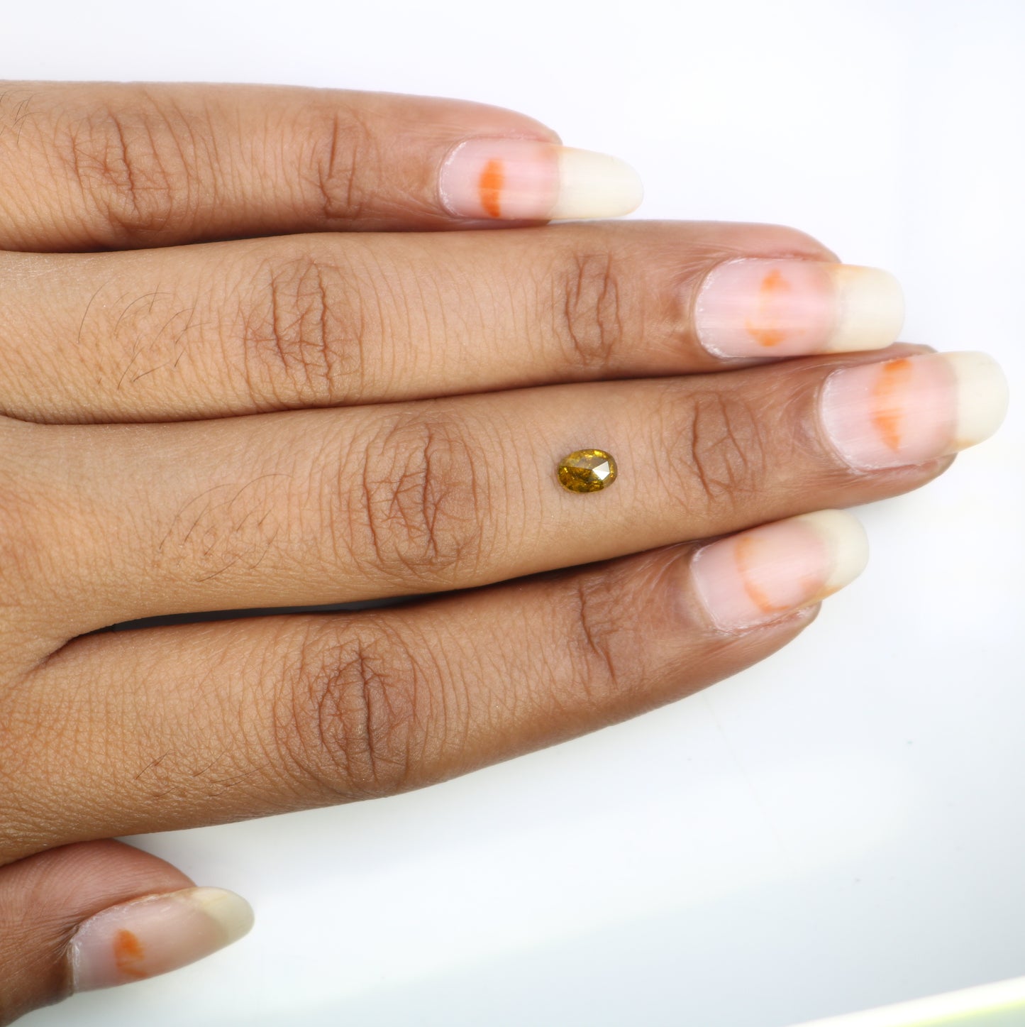 0.55 Ct 5.5MM Oval Shaped Natural Yellow Loose Diamond For Wedding Ring - JayKrishna Diamond