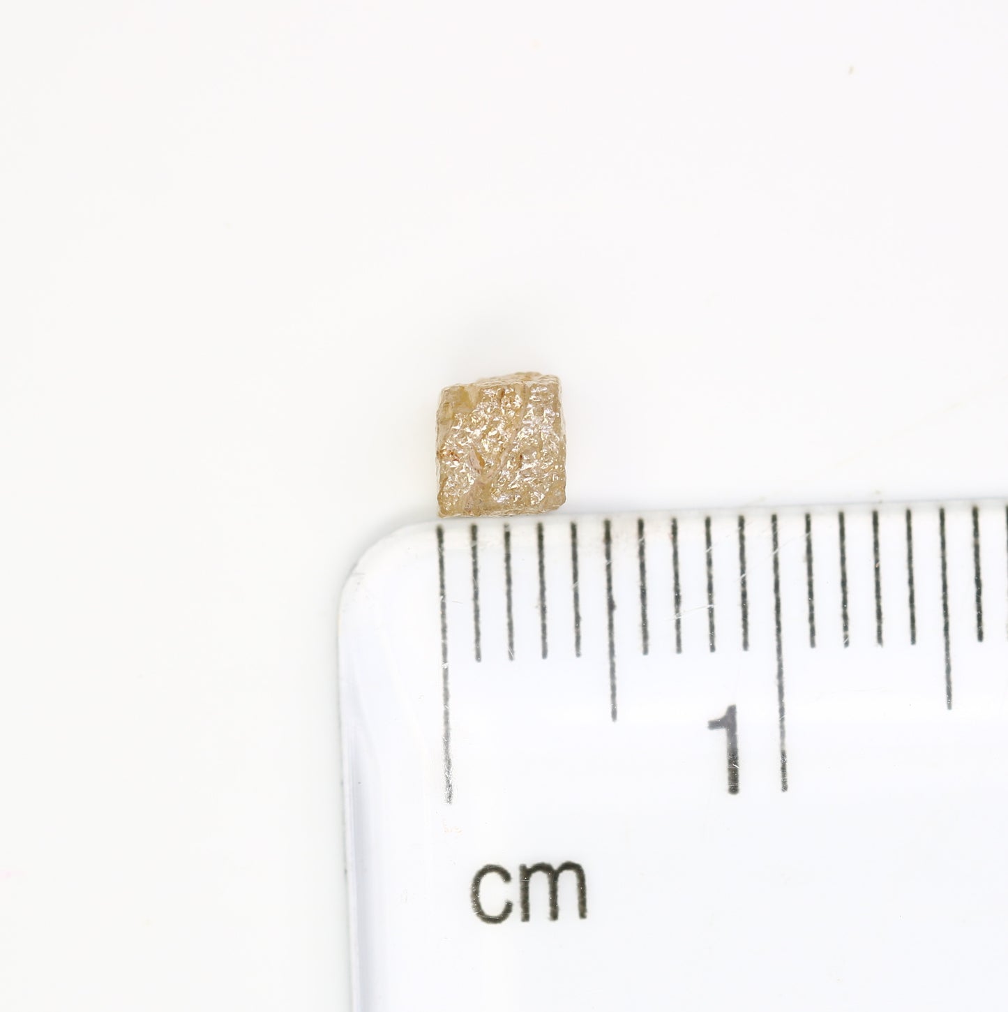 0.89 CT 4.20 MM Peach Color Natural Loose Congo Cube Raw Rough Diamond For Galaxy Ring - JayKrishna Diamond