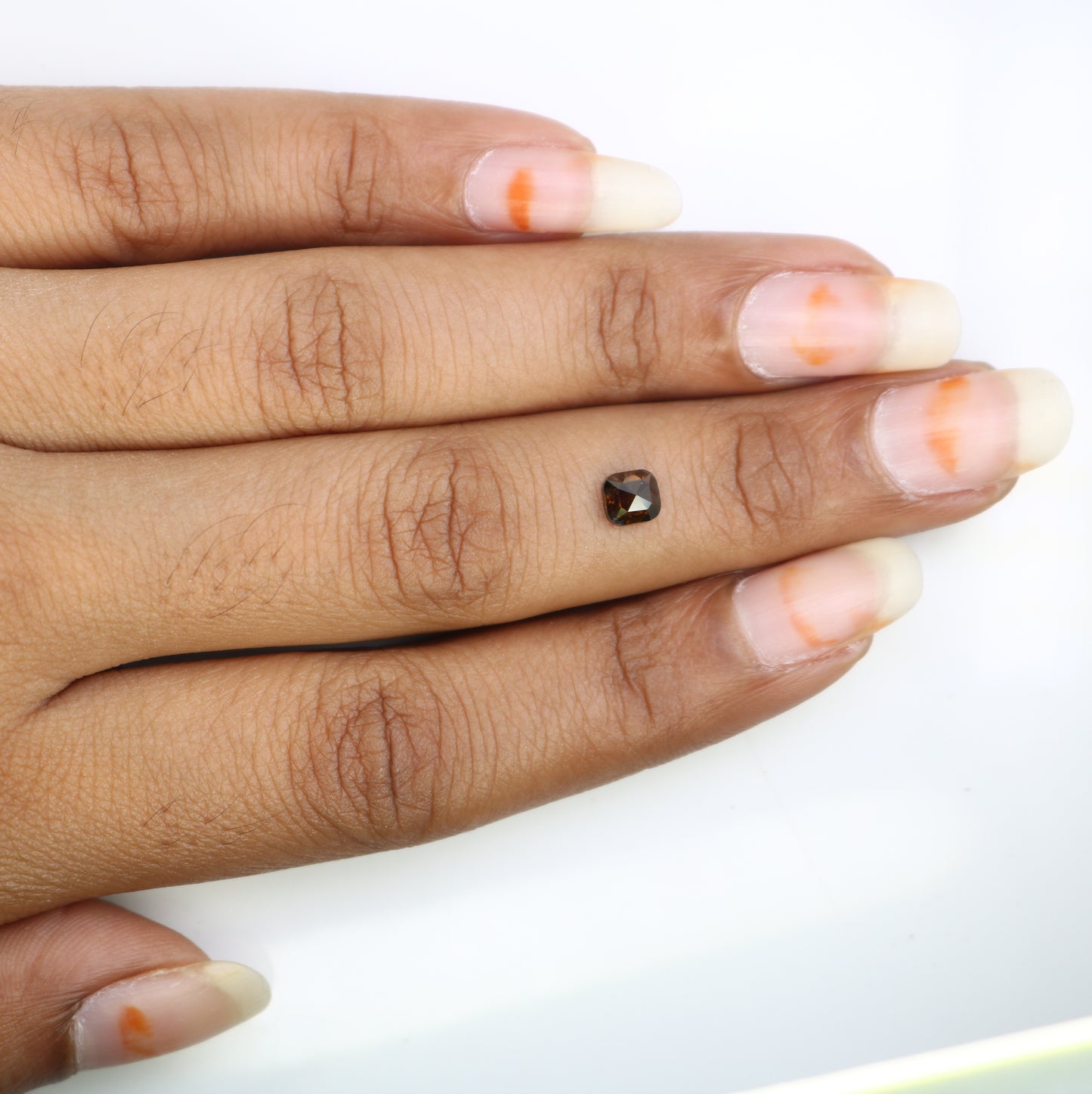 0.67 Carat 4.8 MM Cushion Shaped Fancy Brown Loose Diamond for Wedding Ring - Unique Gemstone for Custom Bridal Jewelry Designs - JayKrishna Diamond