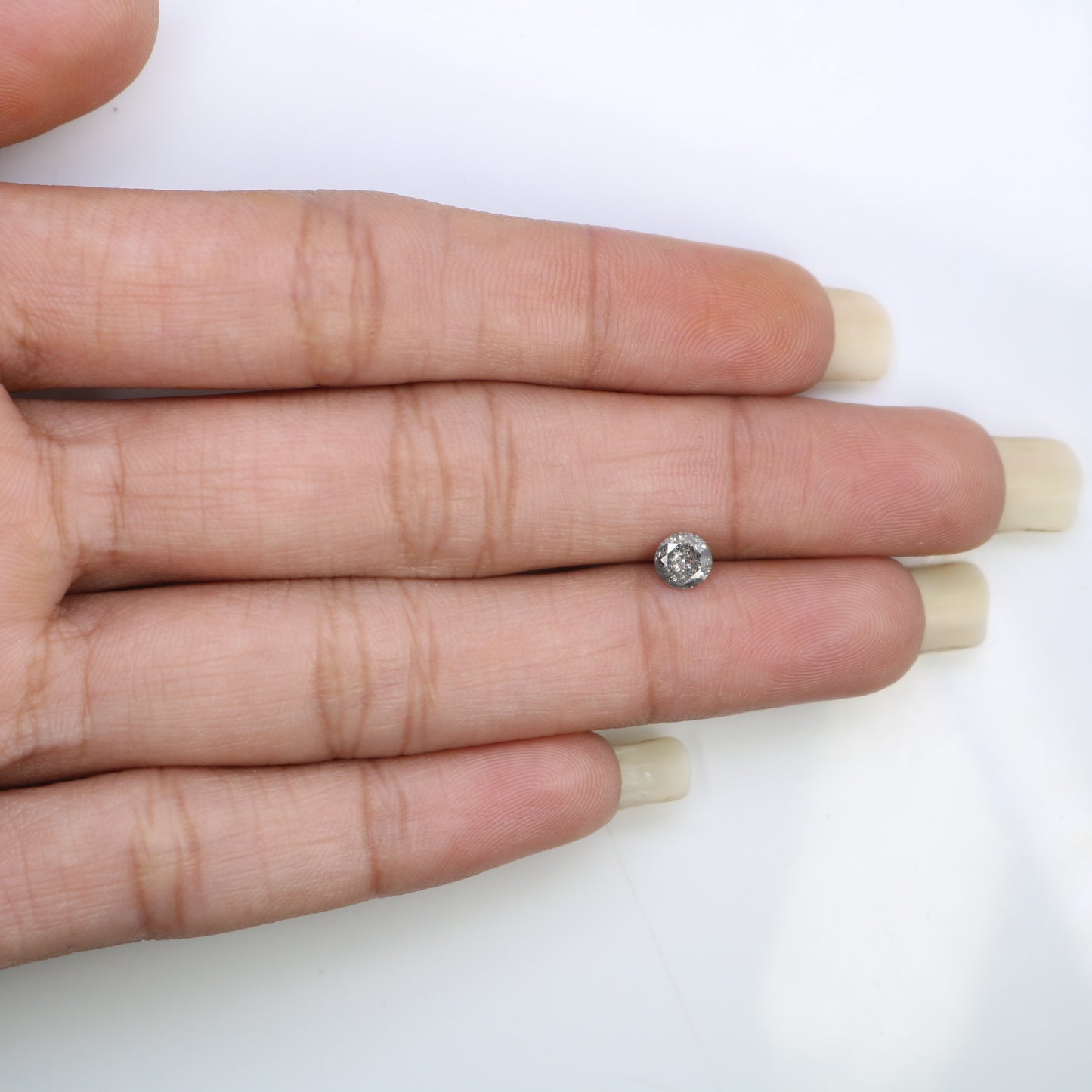 0.40 CT 4.70 x 2.70 MM Salt and Pepper Natural Round Brilliant Cut Diamond for Custom Engagement Rings, Unique Fine Jewelry & Ethical Bridal Jewelry - JayKrishna Diamond