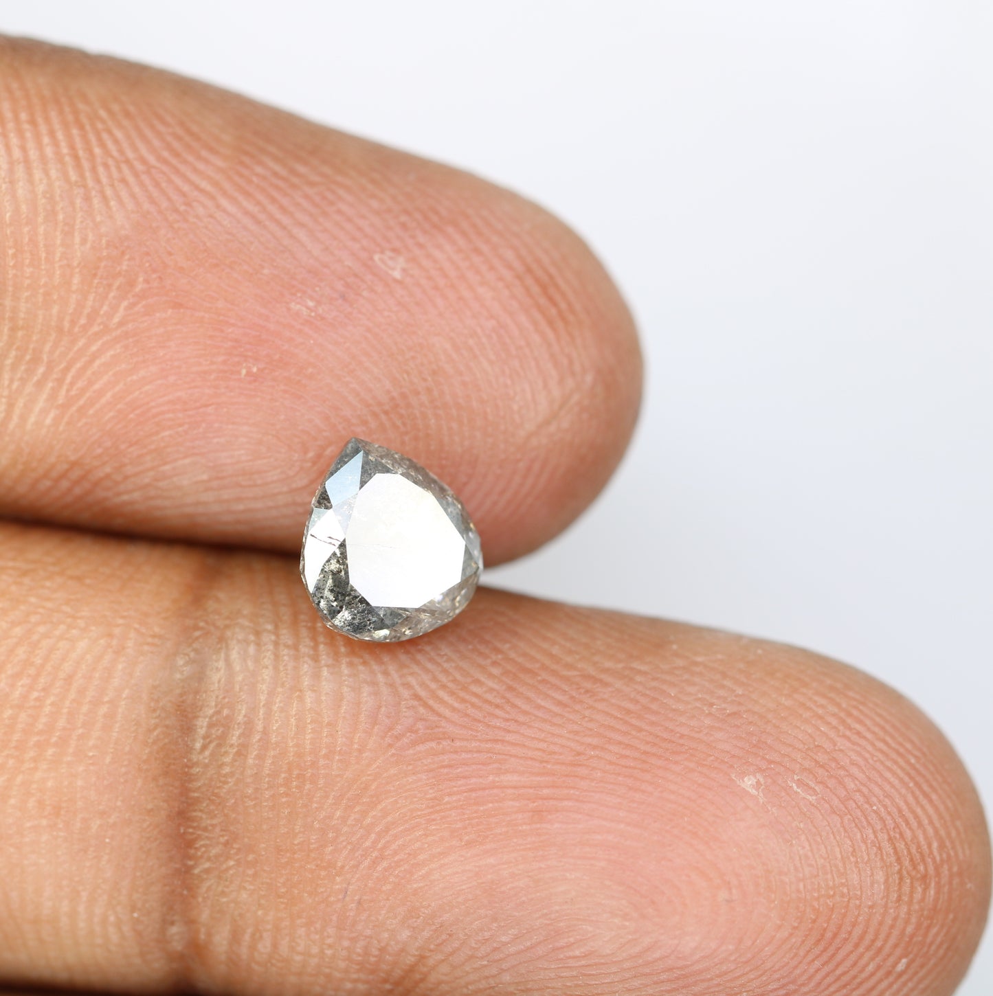 1.61 CT 7.60 MM Pear Shape Salt And Pepper Diamond - JayKrishna Diamond