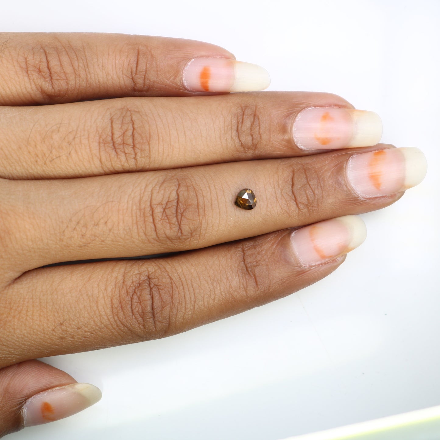 0.47 Ct 4.6 MM Heart Shape Fancy Brown Color Loose Diamond For Diamond Pendant - JayKrishna Diamond