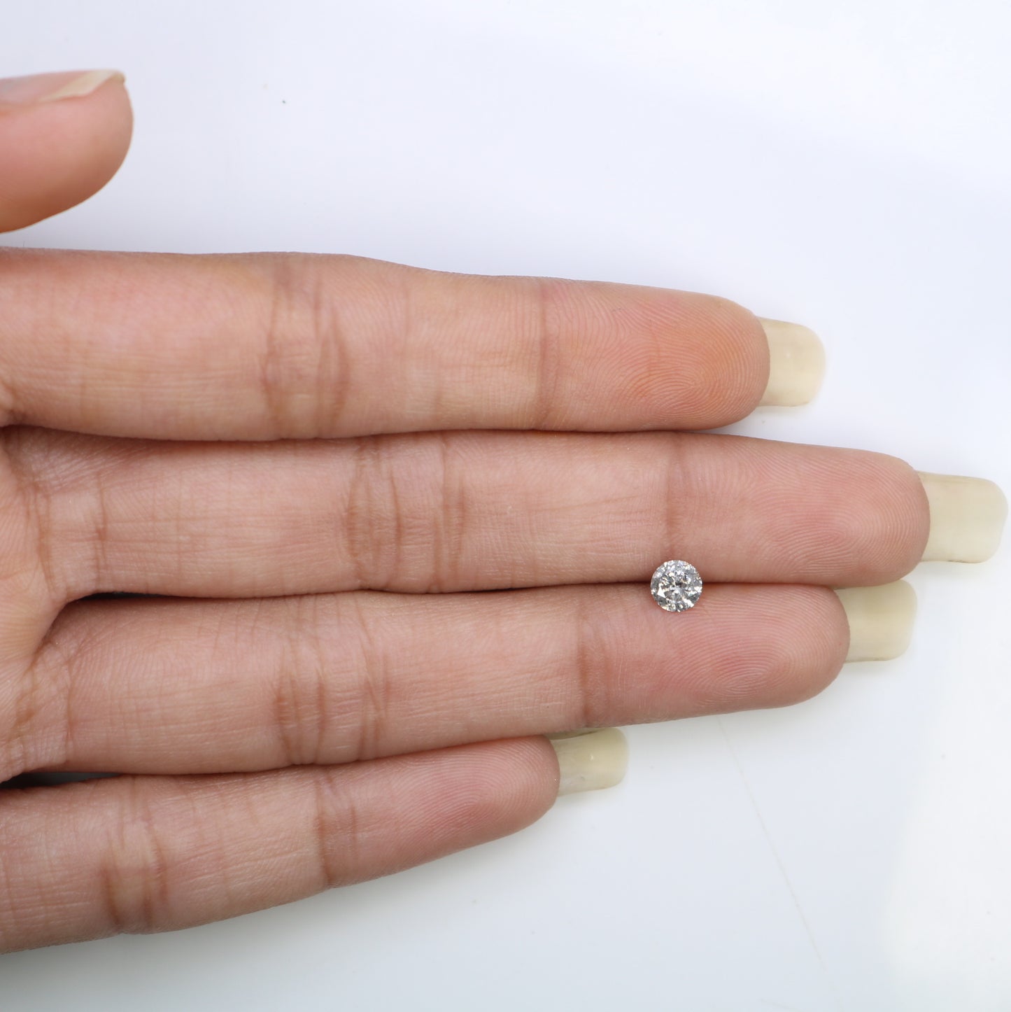 Unique 0.38 CT Salt & Pepper Round Brilliant Cut Diamond | Perfect for Engagement Rings | 4.60 MM - JayKrishna Diamond