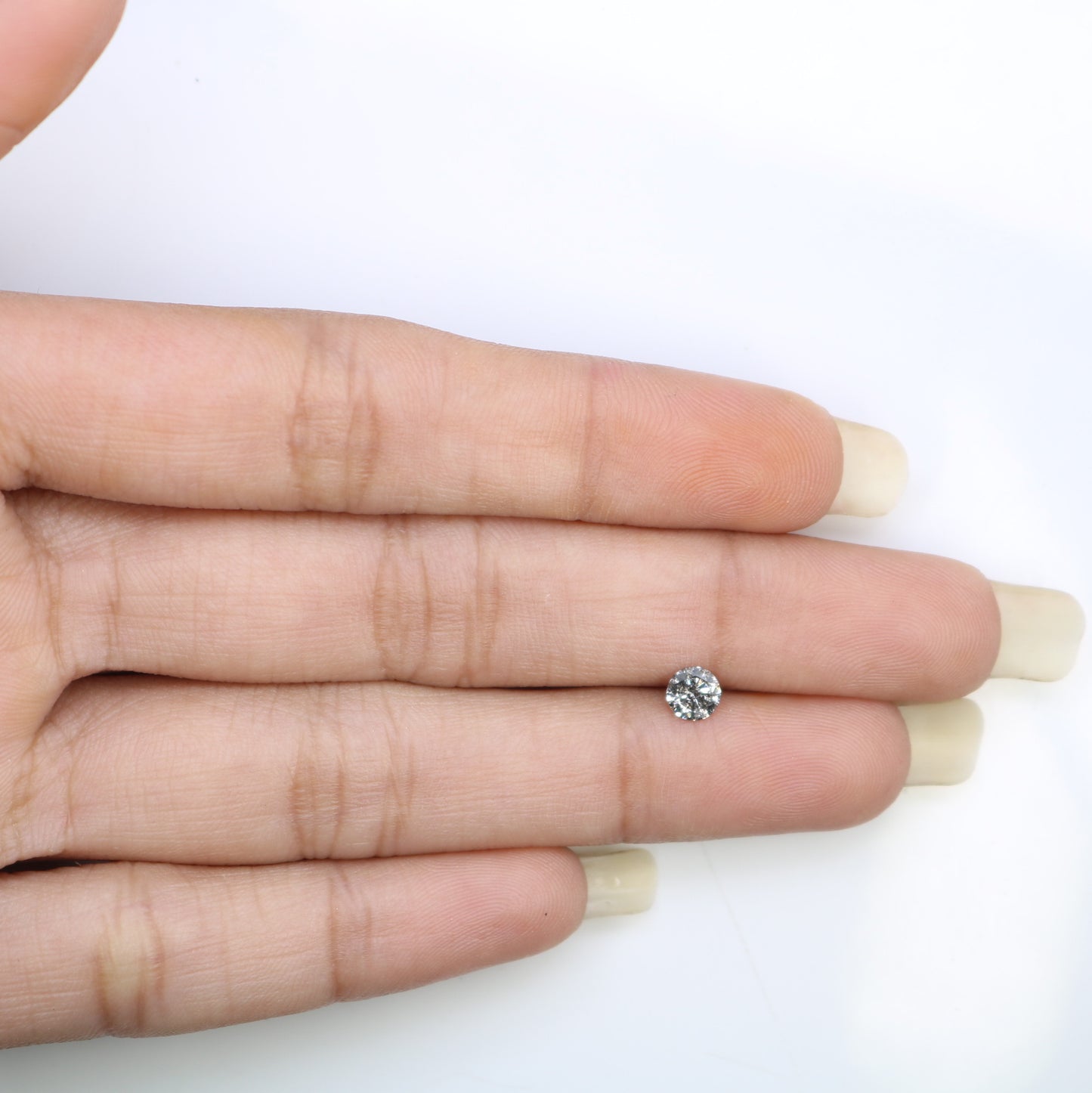 Unique 0.34 CT Salt & Pepper Round Brilliant Cut Diamond | Perfect for Engagement Rings - JayKrishna Diamond