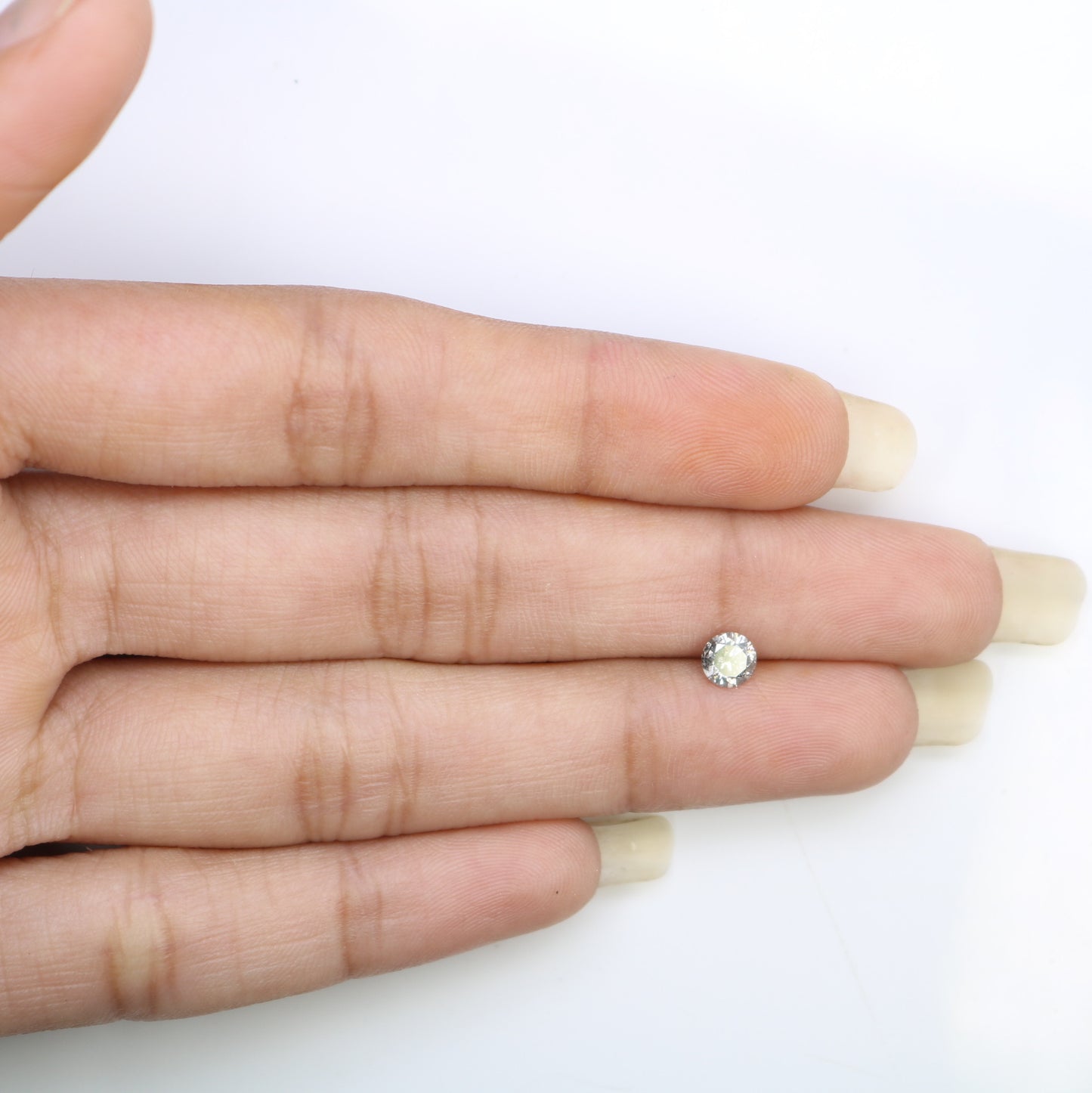 Unique 0.40 CT Salt & Pepper Round Brilliant Cut Diamond | Perfect for Engagement Rings | 4.60 x 2.90 MM - JayKrishna Diamond