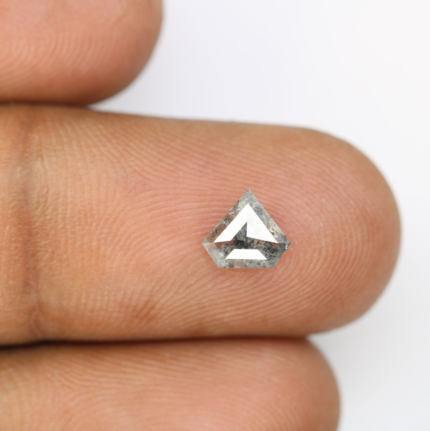 0.77 CT Diamond Cut Salt And Pepper Natural Diamond For Engagement Ring - JayKrishna Diamond