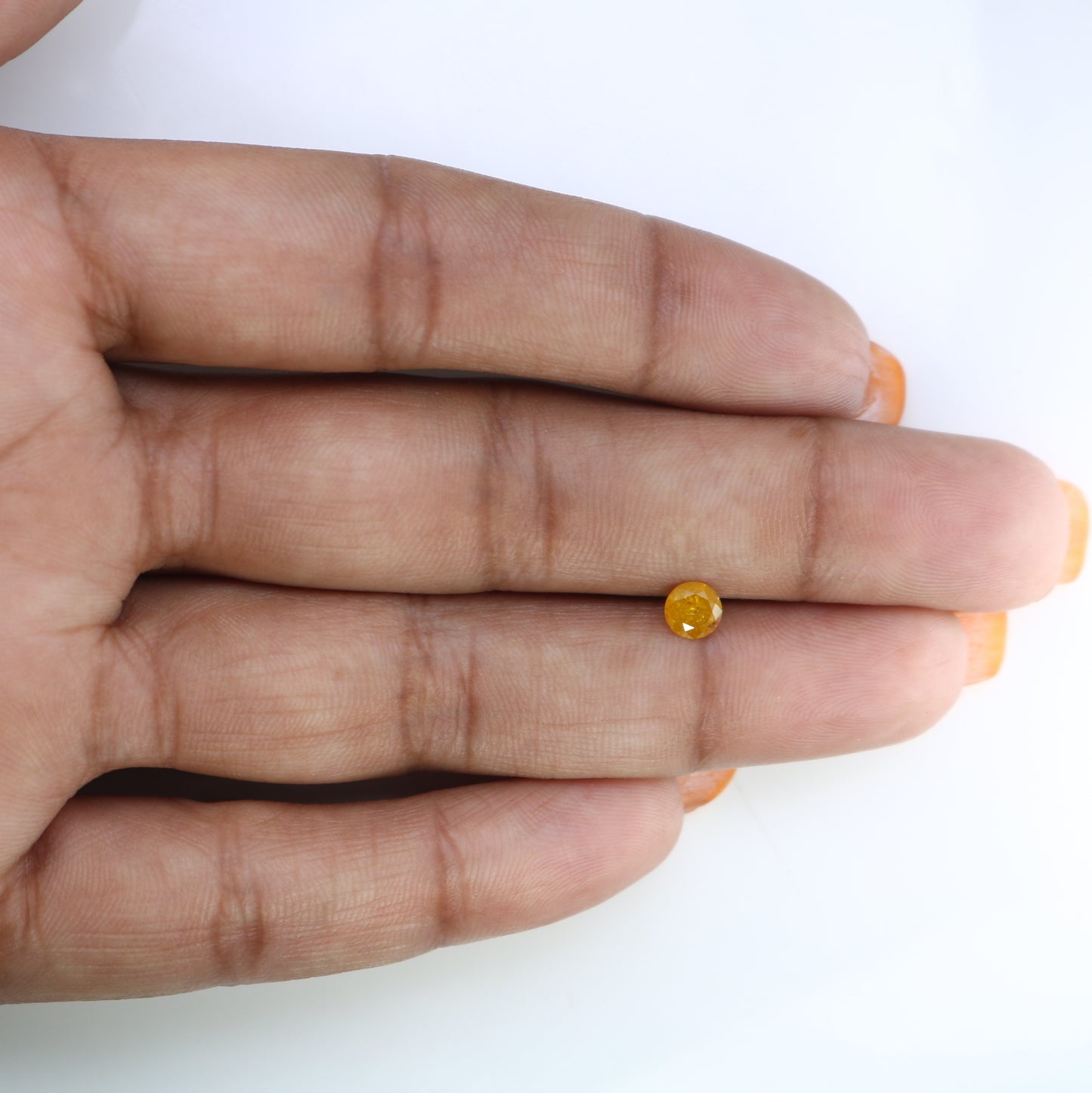 0.48 CT Round Brilliant Cut Yellow Loose Diamond For Engagement Ring - JayKrishna Diamond