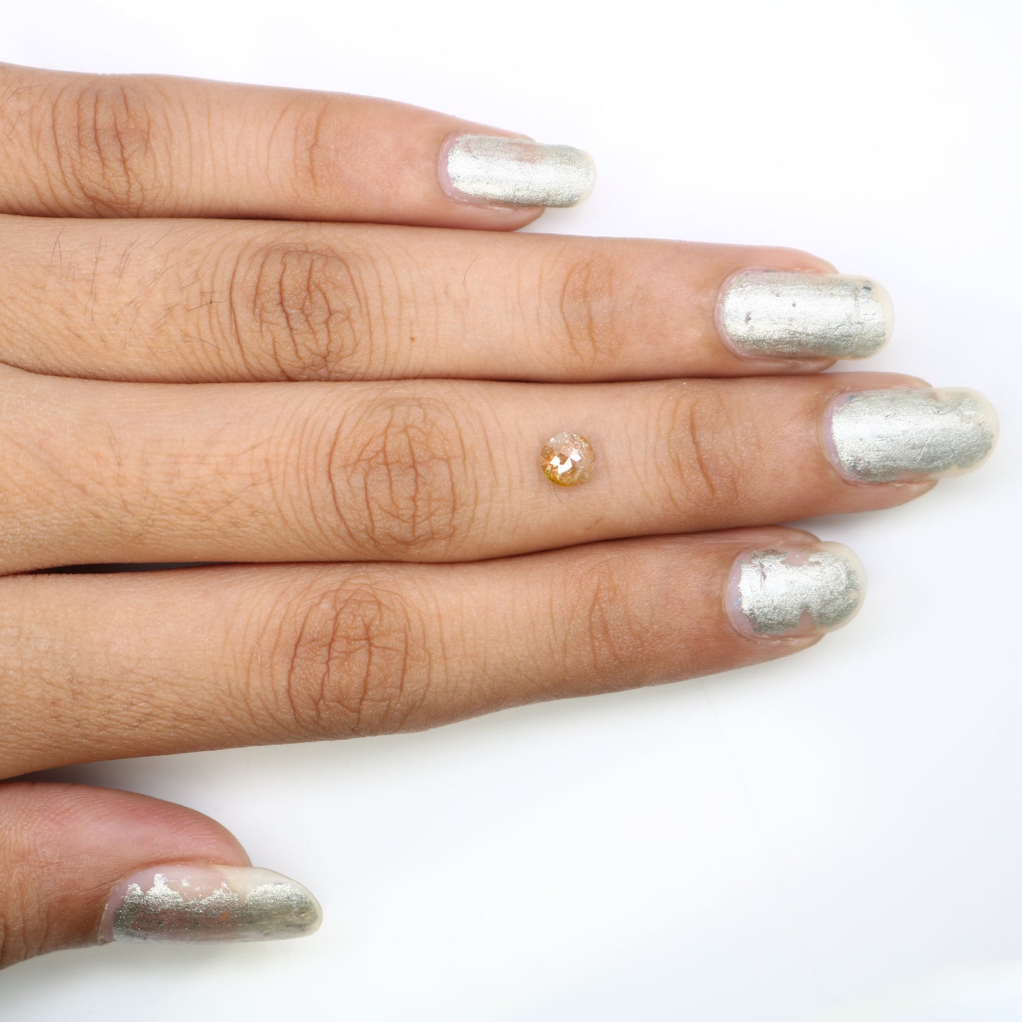 0.57 CT Fancy Peach Round Brilliant Cut Diamond – Exquisite Loose Gem for Elegant Wedding Rings - JayKrishna Diamond