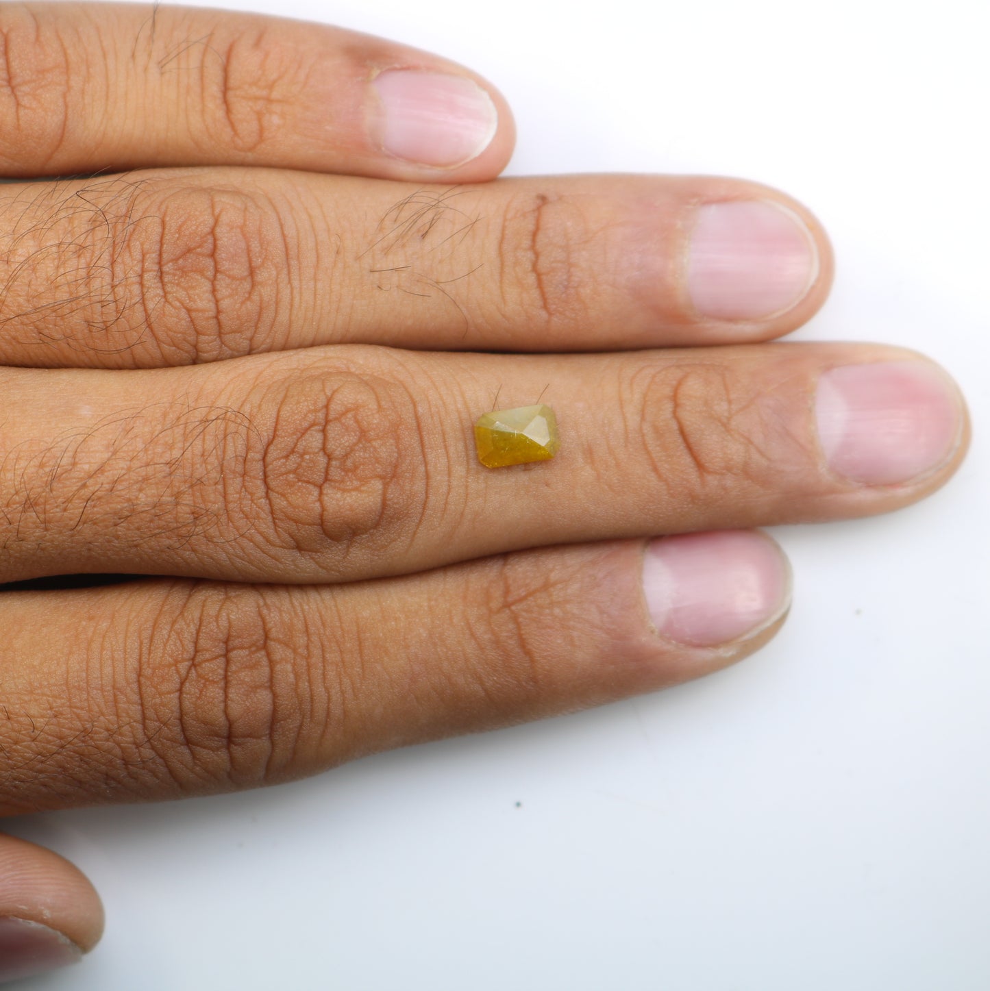 1.14 CT 7.50 MM Fancy Yellow Emerald Shape Natural Diamond For Jewelry - JayKrishna Diamond