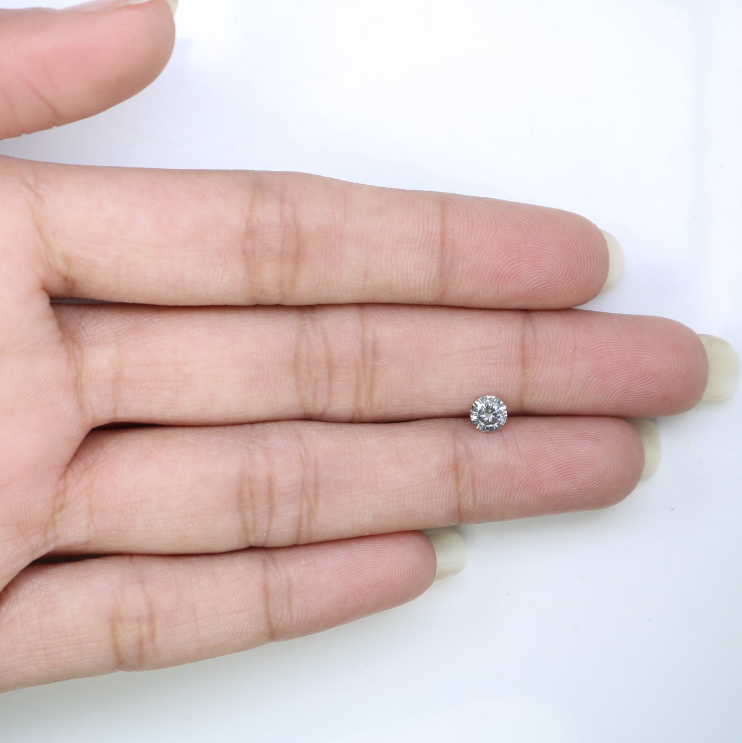 Unique 0.35 CT Salt & Pepper Round Brilliant Cut Diamond | Perfect for Engagement Rings | 4.60 x 2.60 MM - JayKrishna Diamond