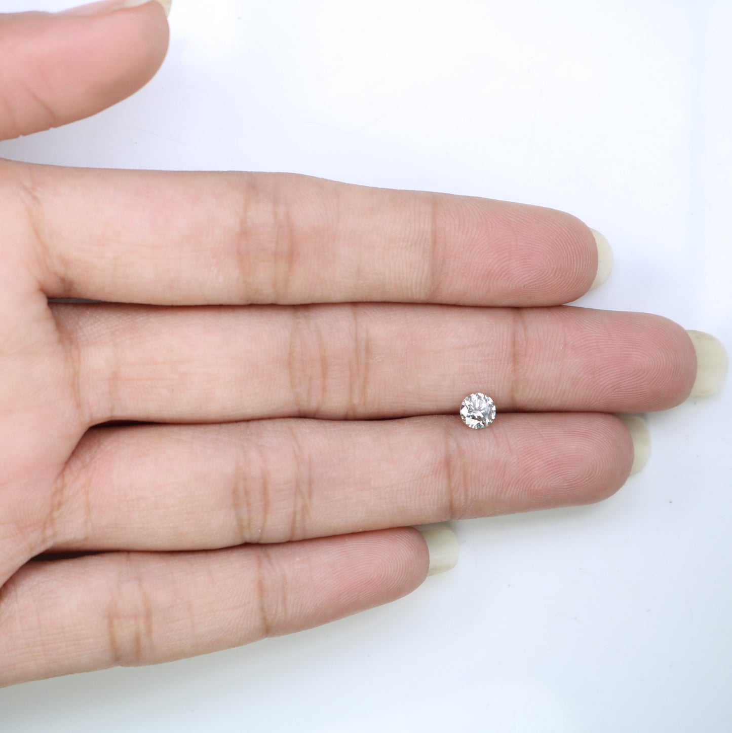 0.38 CT 4.50 x 2.80 MM Loose Salt and Pepper Round Brilliant Cut Diamond for Custom Proposal Rings, Unique Engagement Jewelry & Ethical Fine Jewelry - JayKrishna Diamond