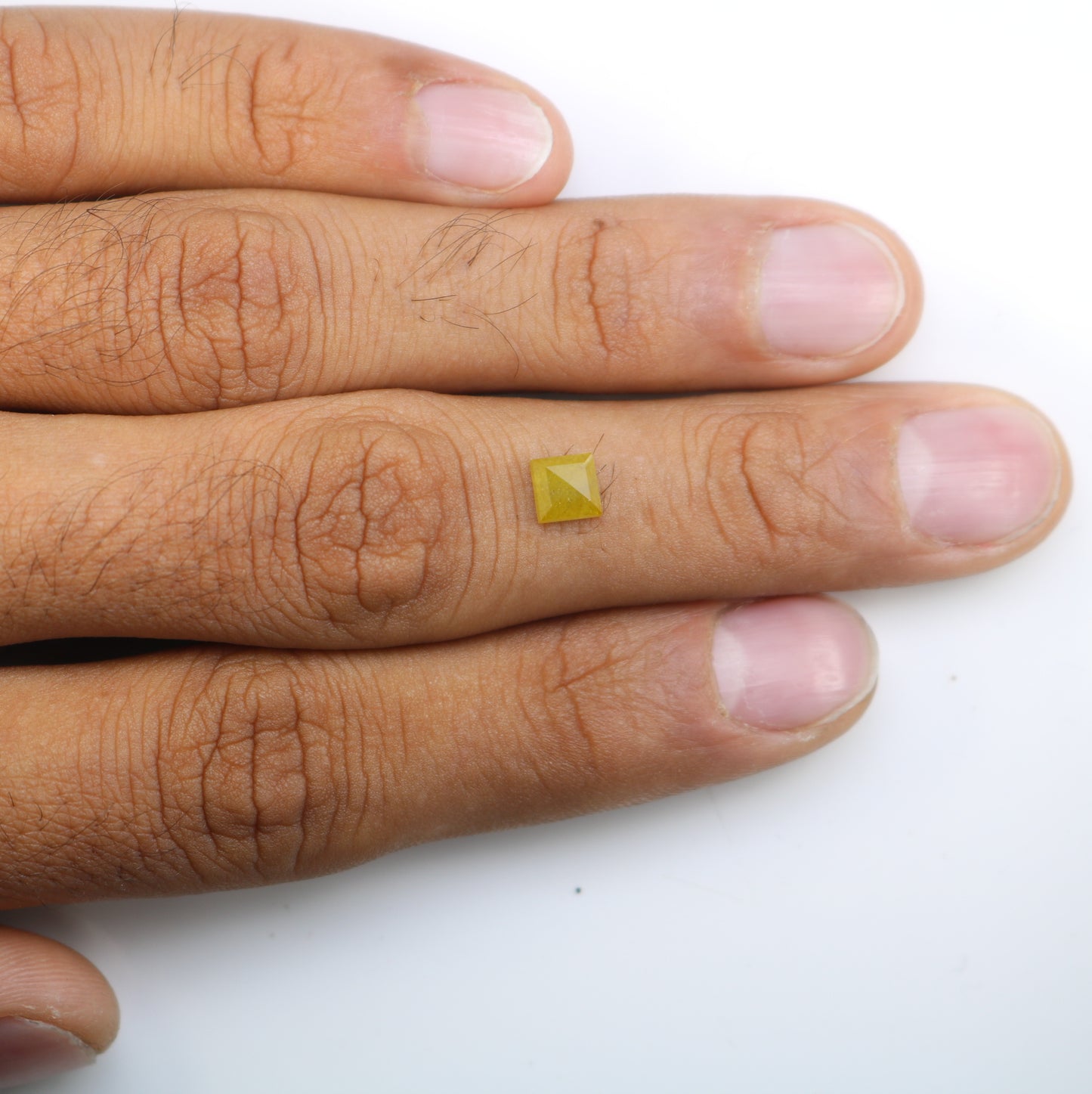 0.97 CT 5.20 MM Unique Square Shape Yellow Fancy Diamond For Jewelry - JayKrishna Diamond