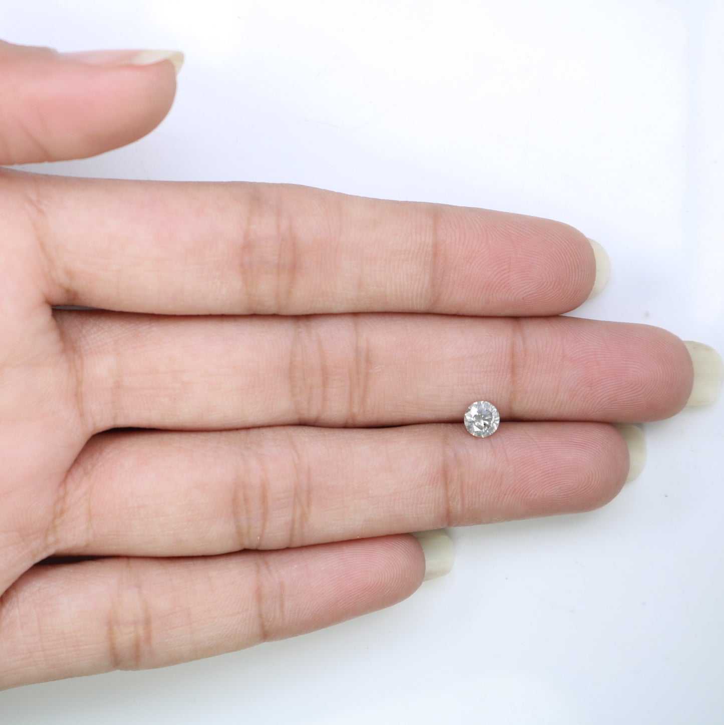 0.38 CT Round Brilliant Cut Salt and Pepper Diamond 4.60 x 2.70 MM | Natural Gemstone for Custom Designer Rings, Unique & Ethical Engagement Jewelry - JayKrishna Diamond