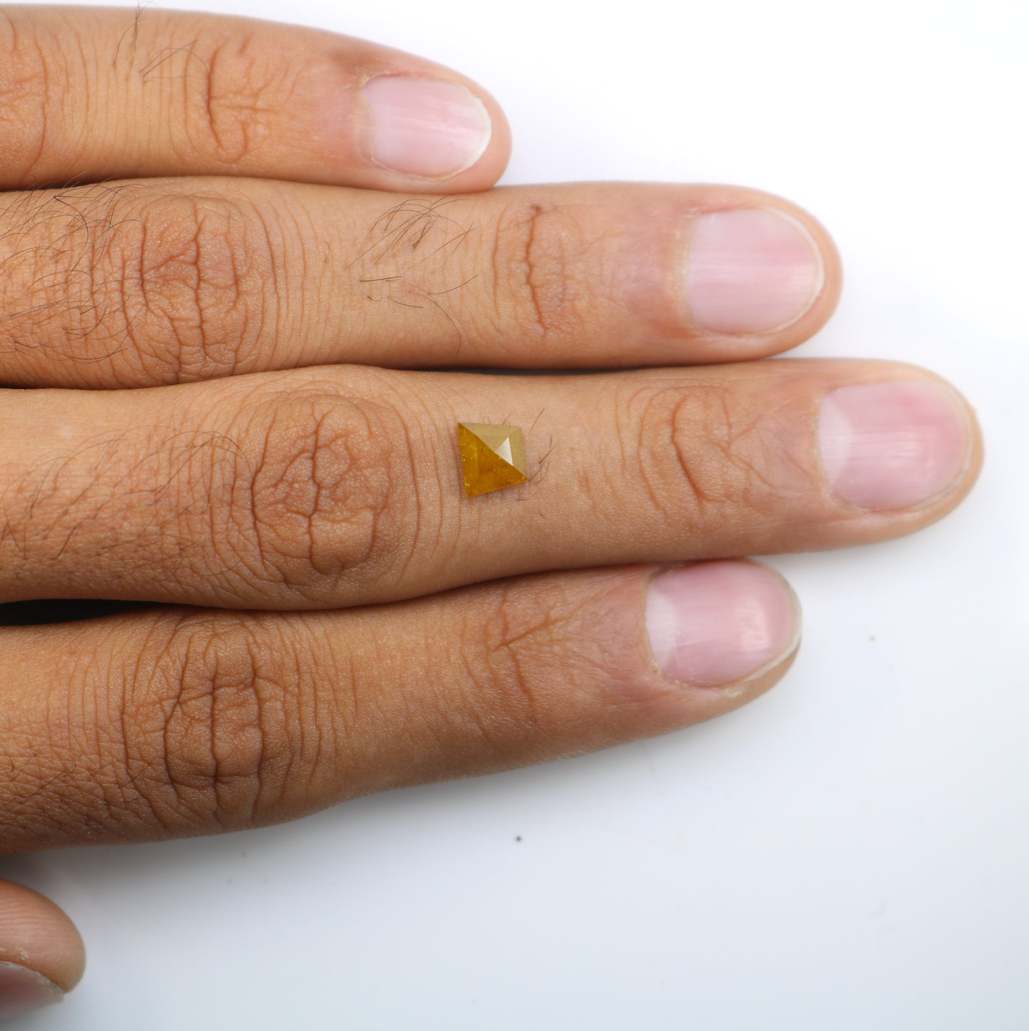 0.97 CT 5.60 MM Fancy Yellow Geometric Shape Loose Diamond For Engagement Ring - JayKrishna Diamond