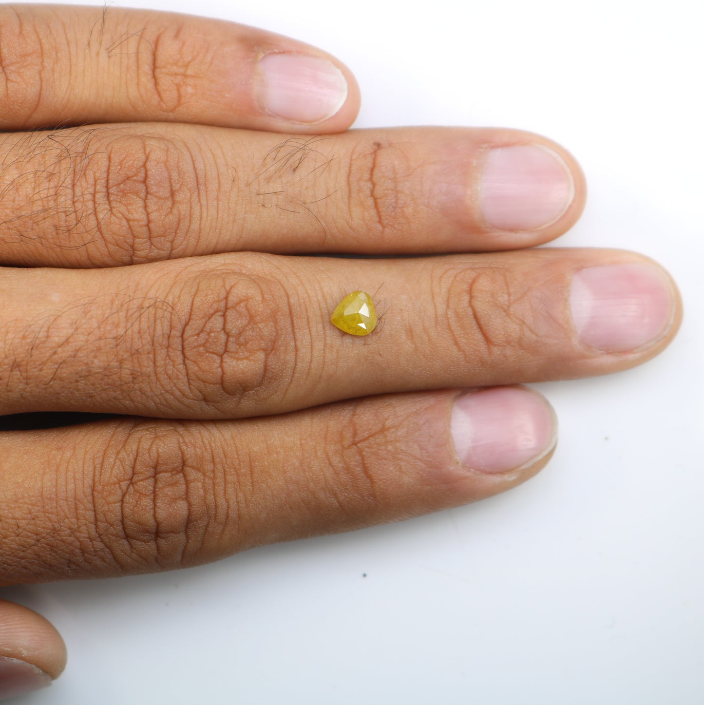 0.71 CT 5.80 MM Lovely Heart Shape Yellow Diamond For Promise Ring - JayKrishna Diamond