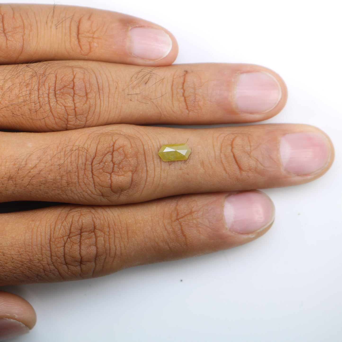 0.90 CT 8.90 MM Unique Yellow Elongated Hexagon Shape Diamond For Engagement Ring - JayKrishna Diamond