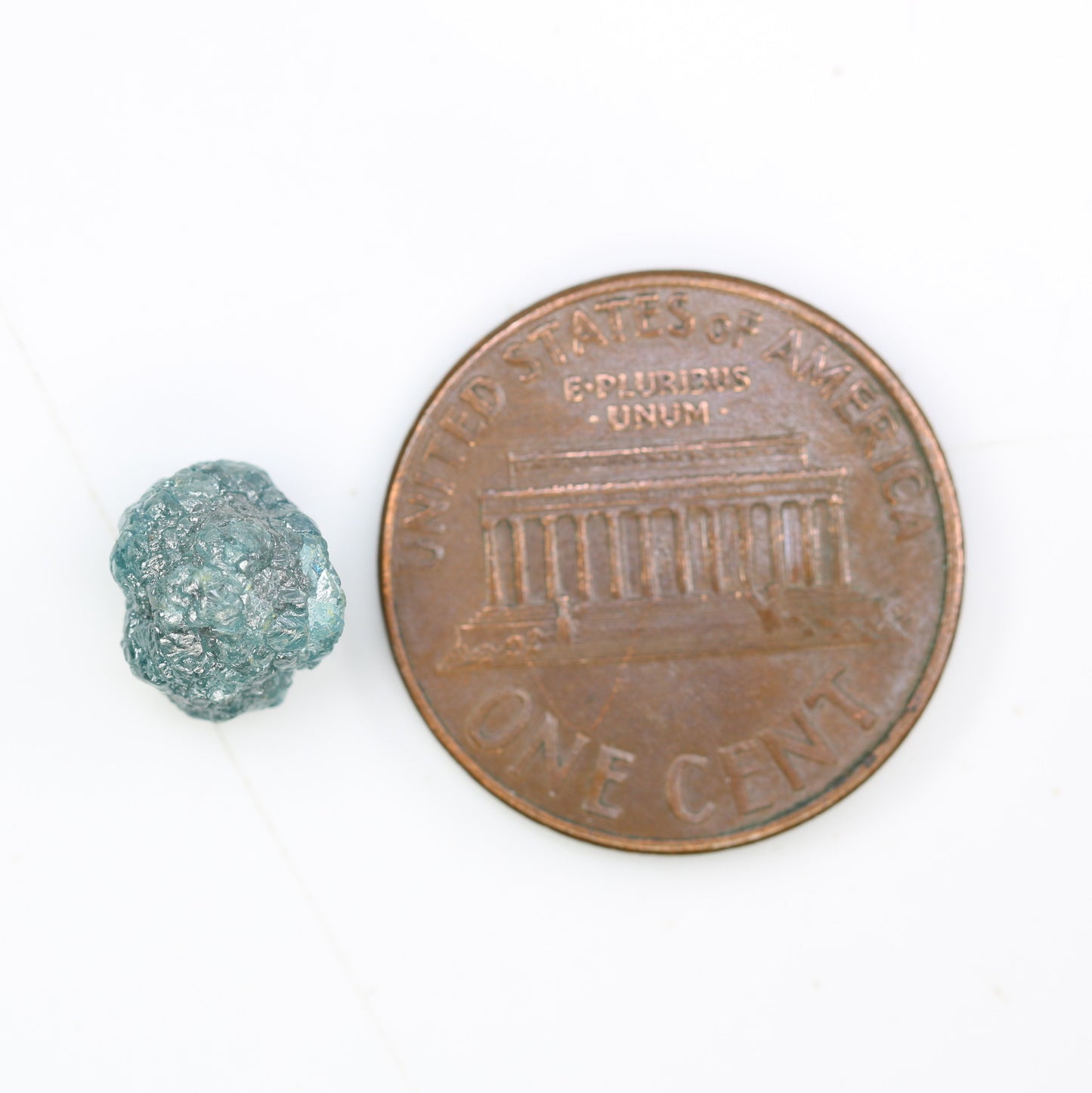 3.08 CT Blue 8.40 x 7.50 mm Rough Raw Uncut Diamond For Diamond Jewellry - JayKrishna Diamond