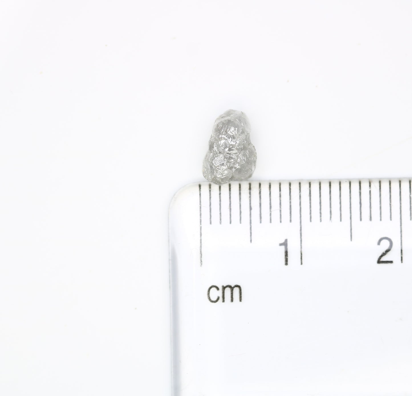 1.38 CT Raw Rough Grey Irregular Cut 7.70 MM Raw Diamond For Engagement Ring - JayKrishna Diamond