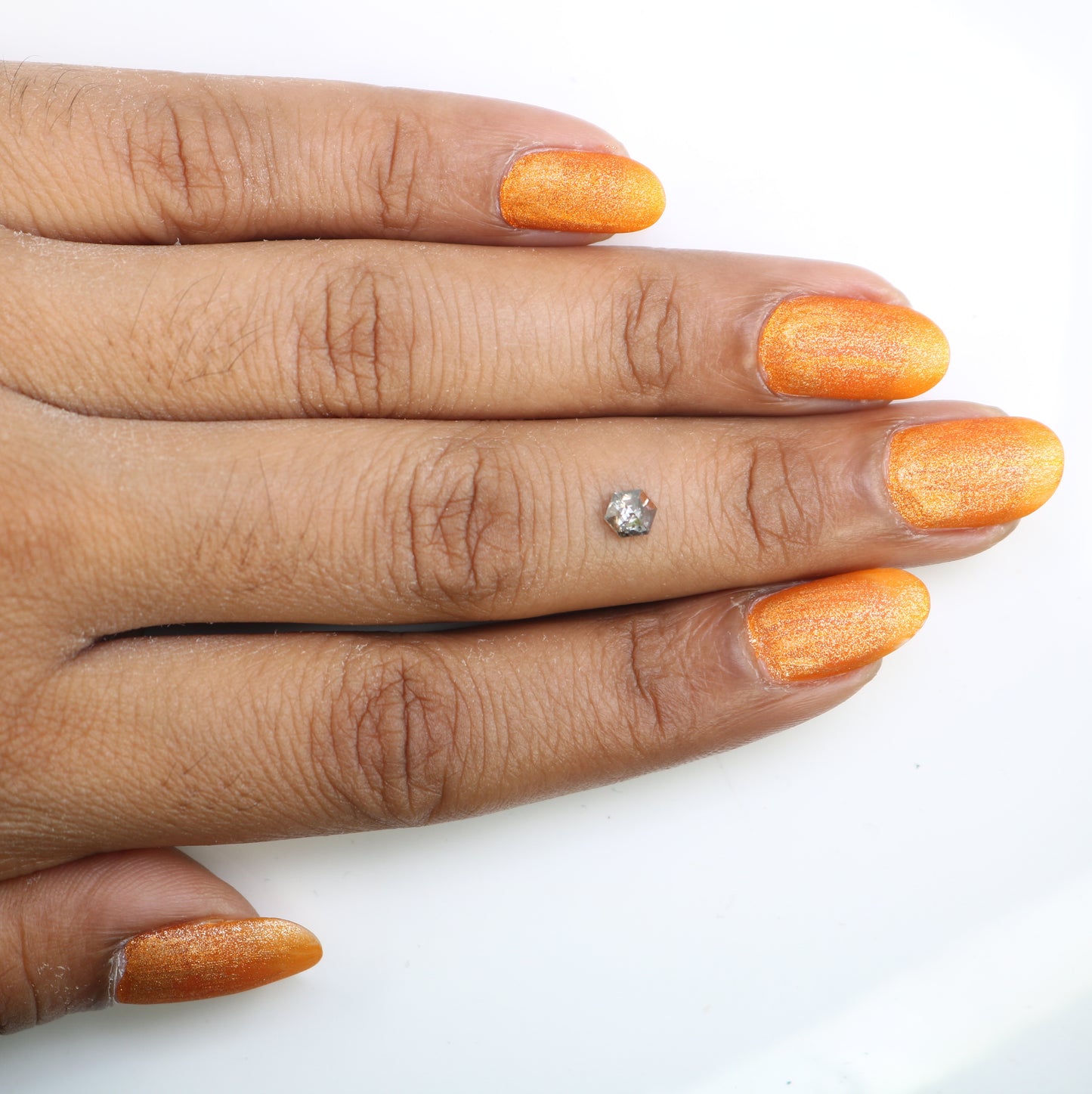 Unique 0.42 CT Hexagon Cut Salt & Pepper Diamond | Perfect for Diamond Jewelry | 4.80 MM - JayKrishna Diamond