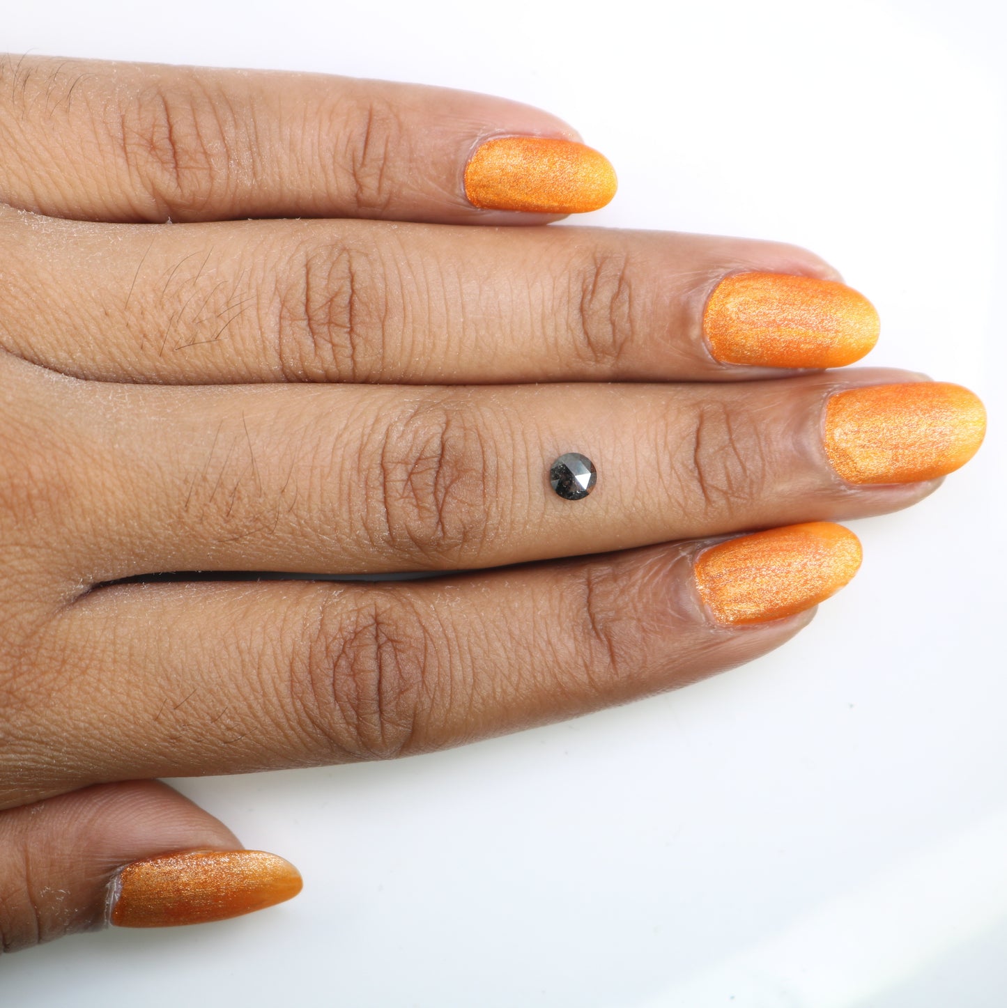 Unique 0.37 CT Salt & Pepper Round Rose Cut Diamond | Perfect for Galaxy Rings | 4.50 MM - JayKrishna Diamond