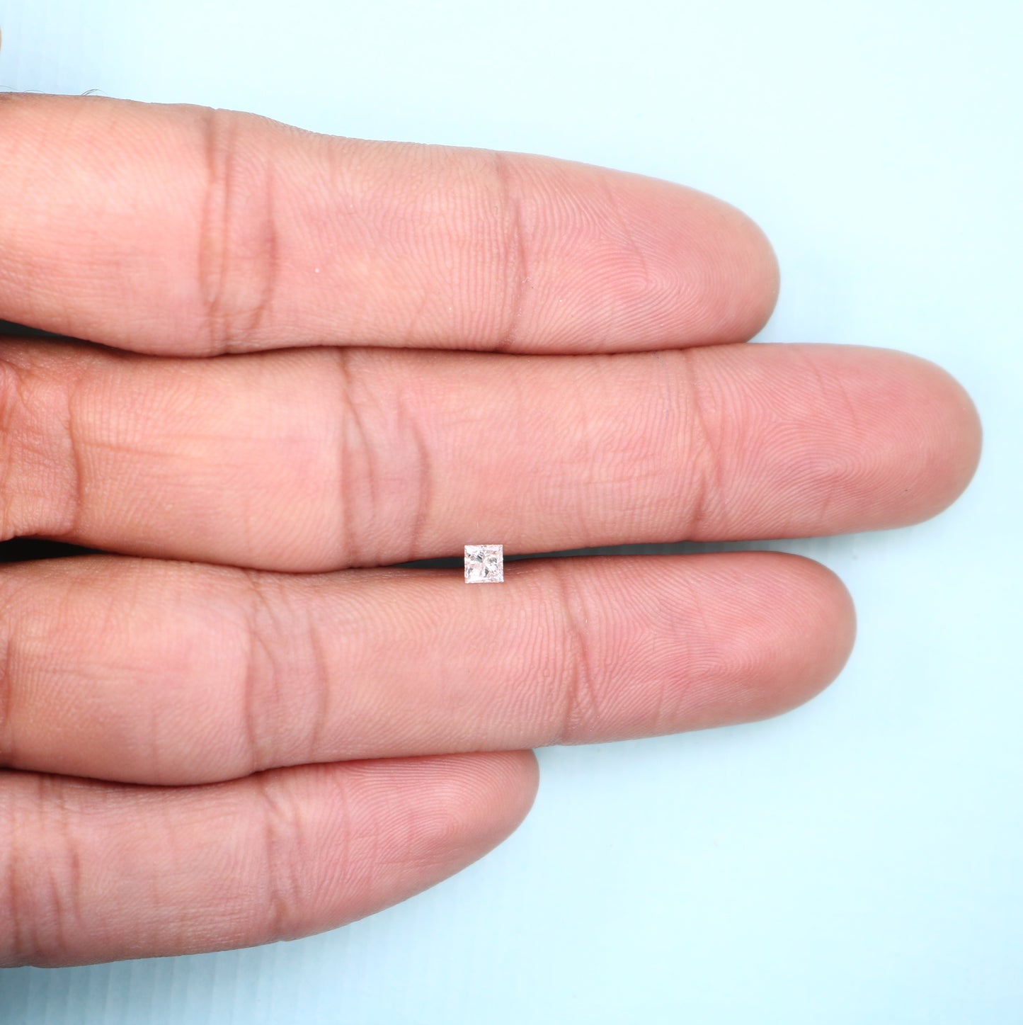 0.22 CT Salt and Pepper Princess Shape Diamond – Ideal for Engagement Rings - JayKrishna Diamond