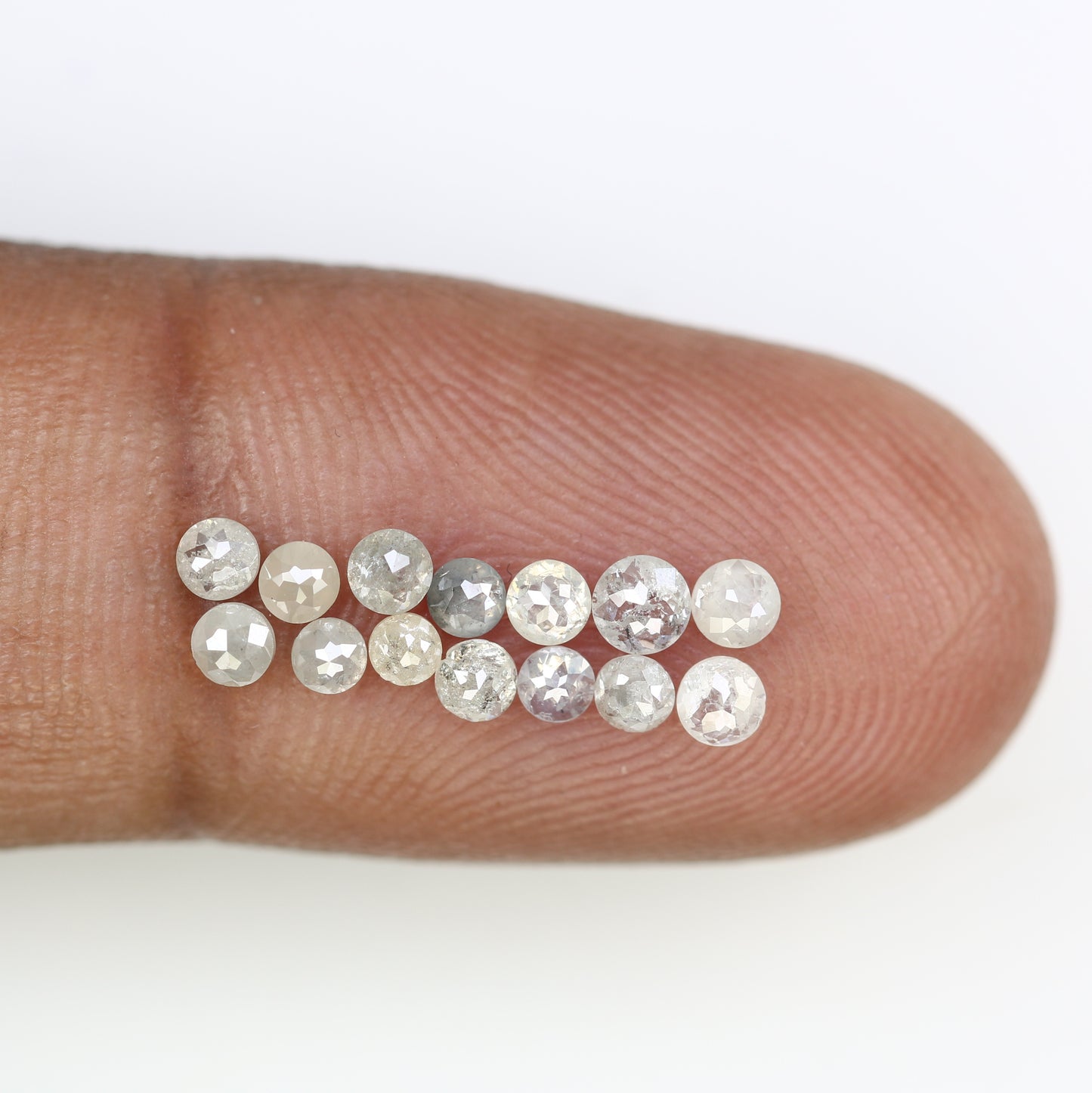 1.20 Carat White Diamond, Round Shape Diamond, Rose Cut Diamond, Wedding Ring - JayKrishna Diamond