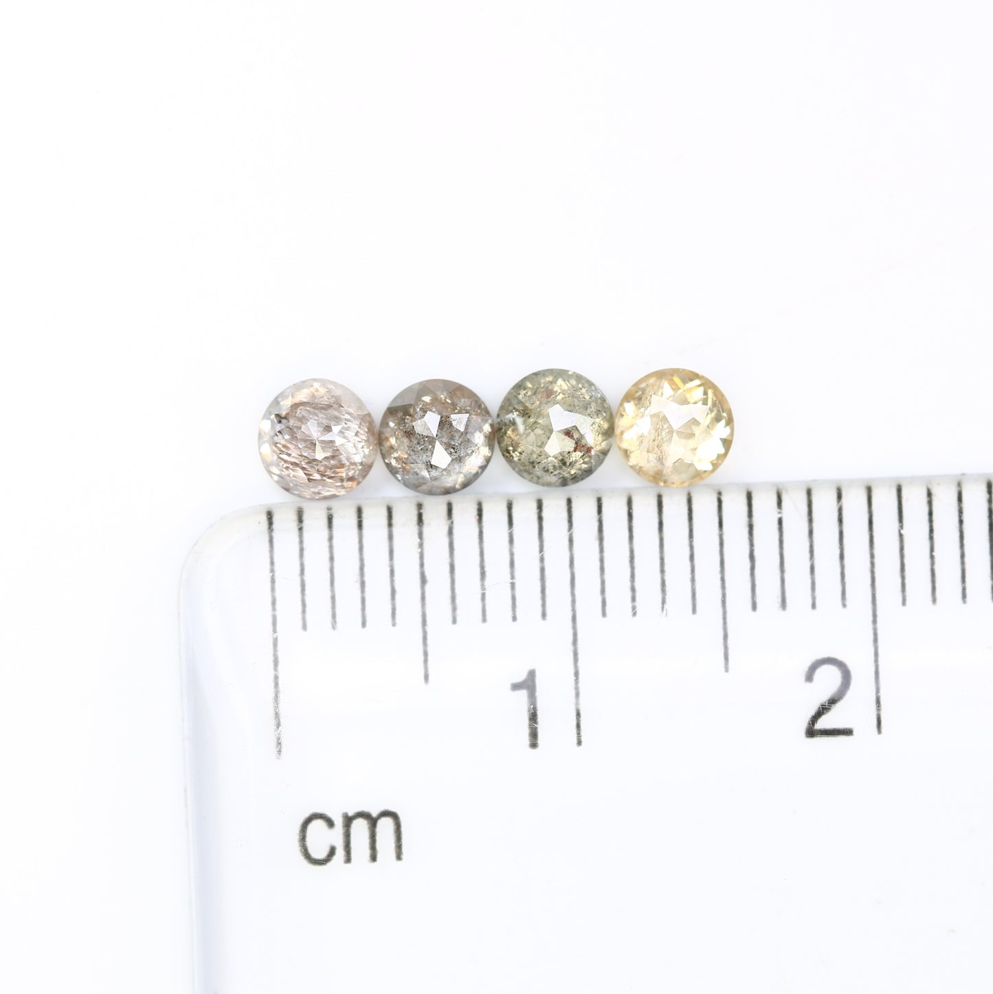 1.24 Carat 3.90 MM Multi Color Natural Loose Fancy Round Rose Cut Diamond For Galaxy Ring - JayKrishna Diamond