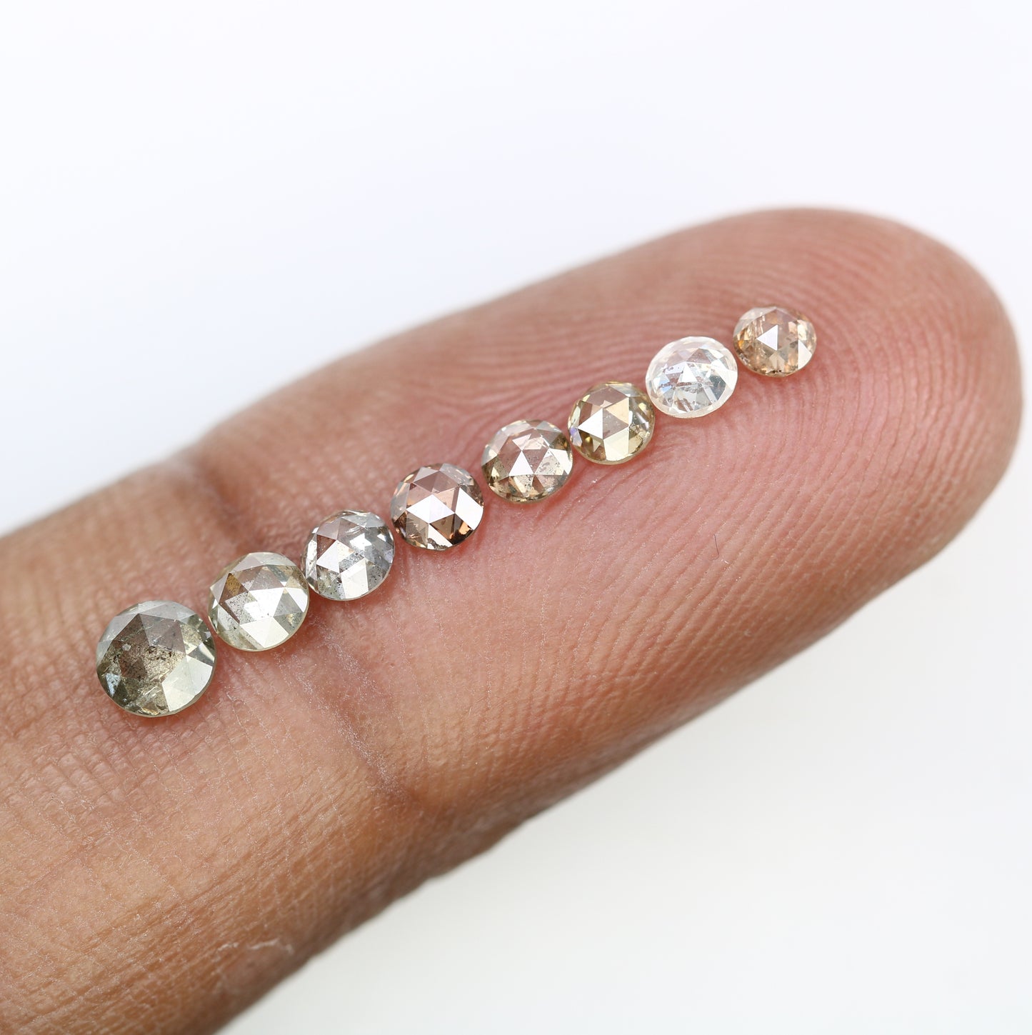 1.23 Carat Fancy Color Loose Round Rose Cut Diamond For Wedding Ring - JayKrishna Diamond