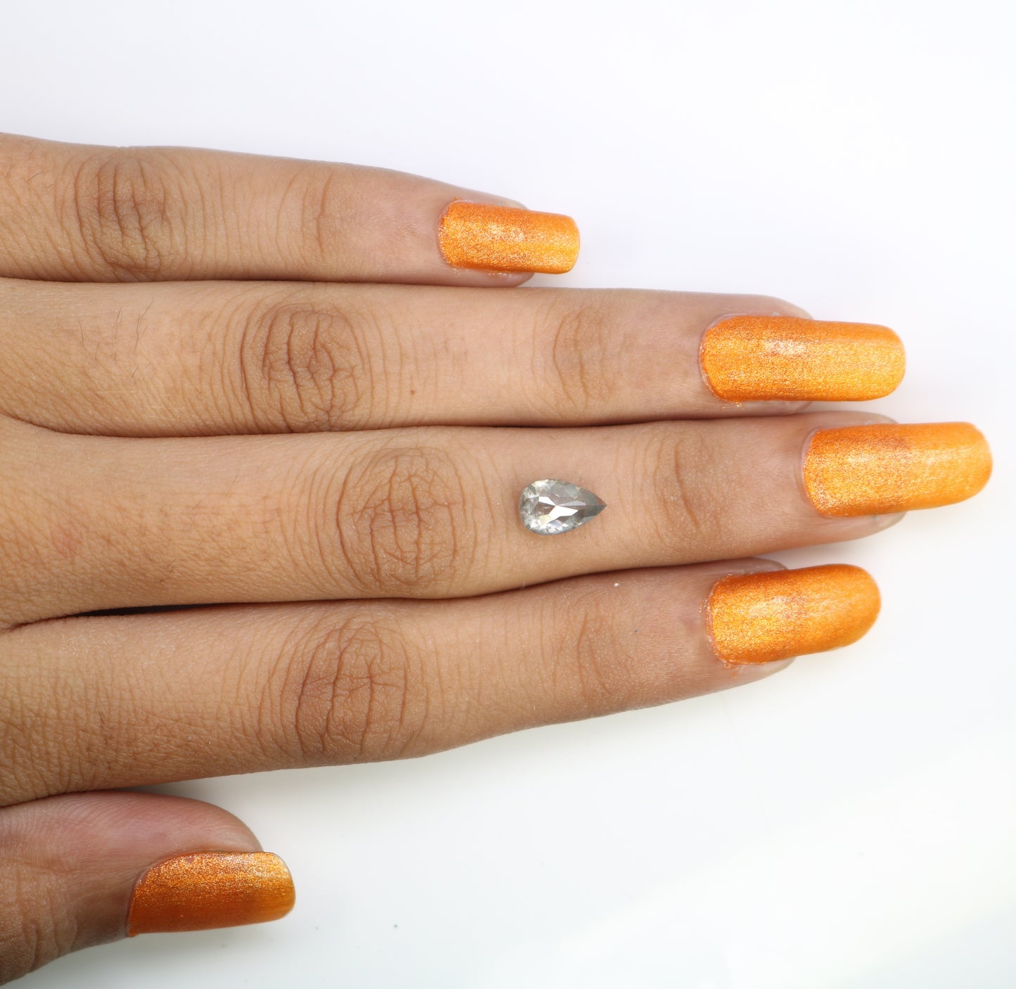 1.31 CT Pear Shape Salt And Pepper Loose Diamond For Engagement Ring - JayKrishna Diamond