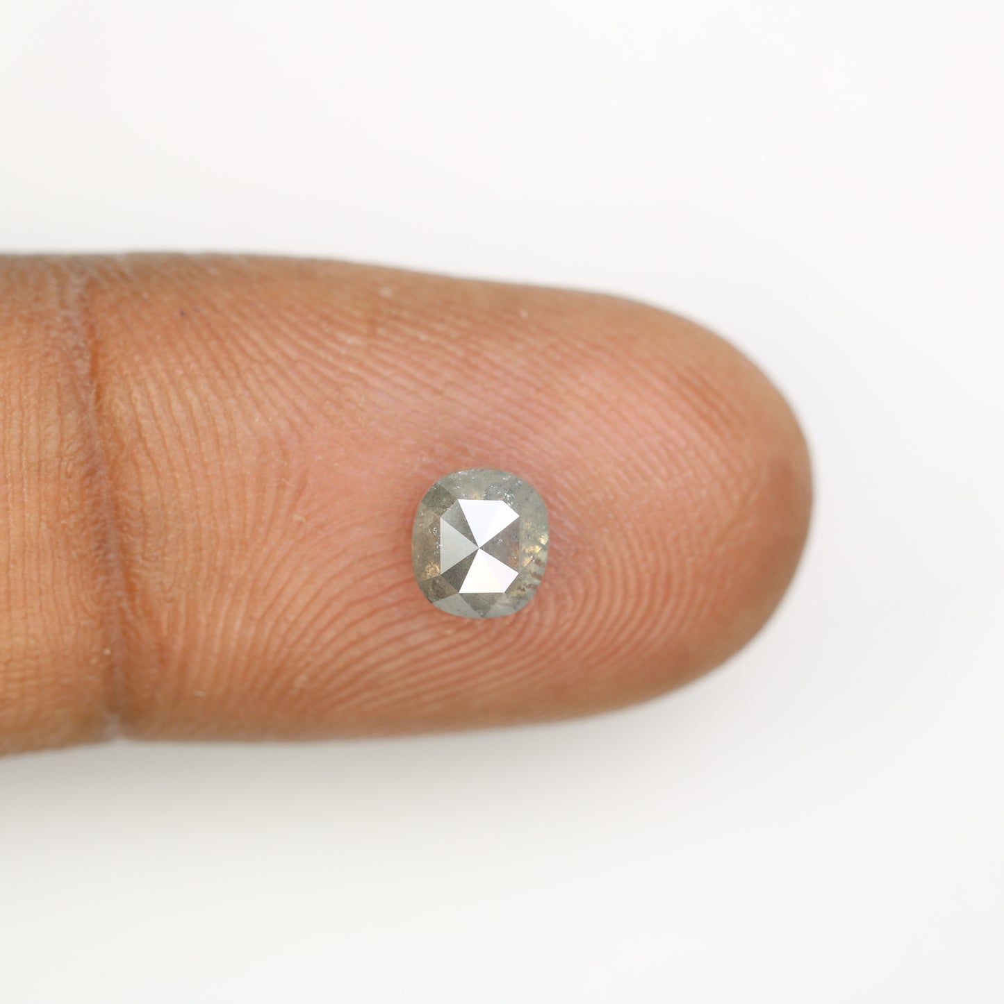 Oval Shape Diamond Ring 0.91 Carat Salt And Pepper Diamond For Engagement Ring - JayKrishna Diamond