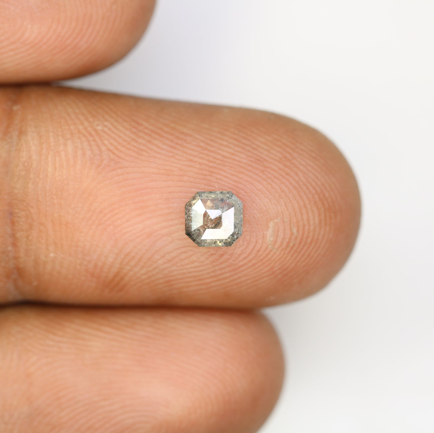 0.51 Carat Asscher Shape Natural Salt And Pepper Diamond For Galaxy Ring - JayKrishna Diamond