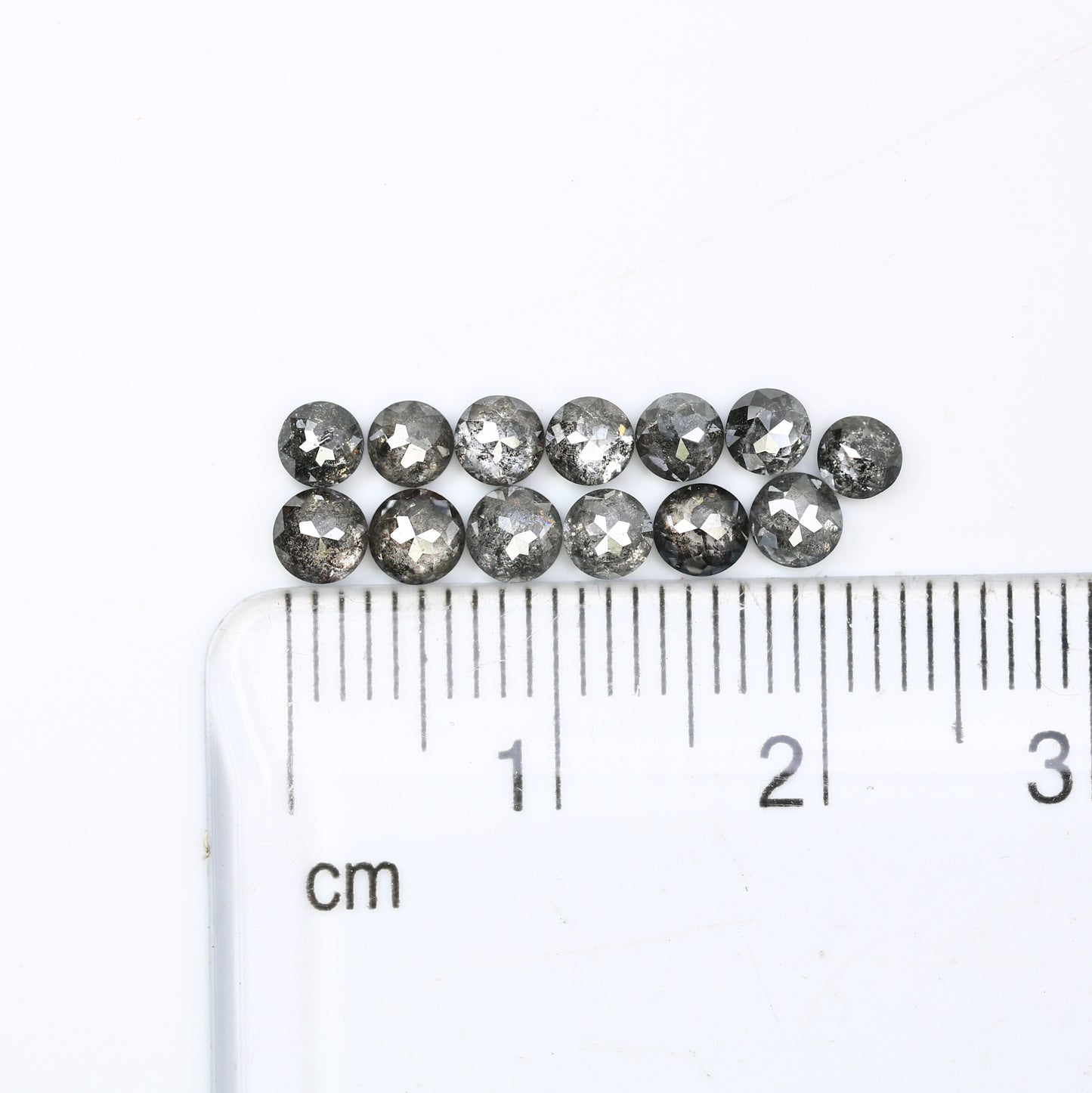 2.79 CT Natural Salt And Pepper Round Rose Cut Diamond For Engagement Ring - JayKrishna Diamond