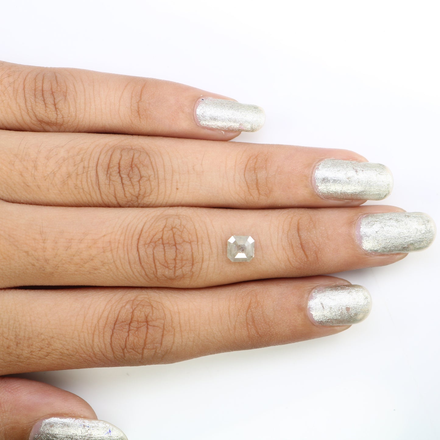 0.98 CT Loose Grey Emerald Cut Diamond For Engagement Ring - JayKrishna Diamond