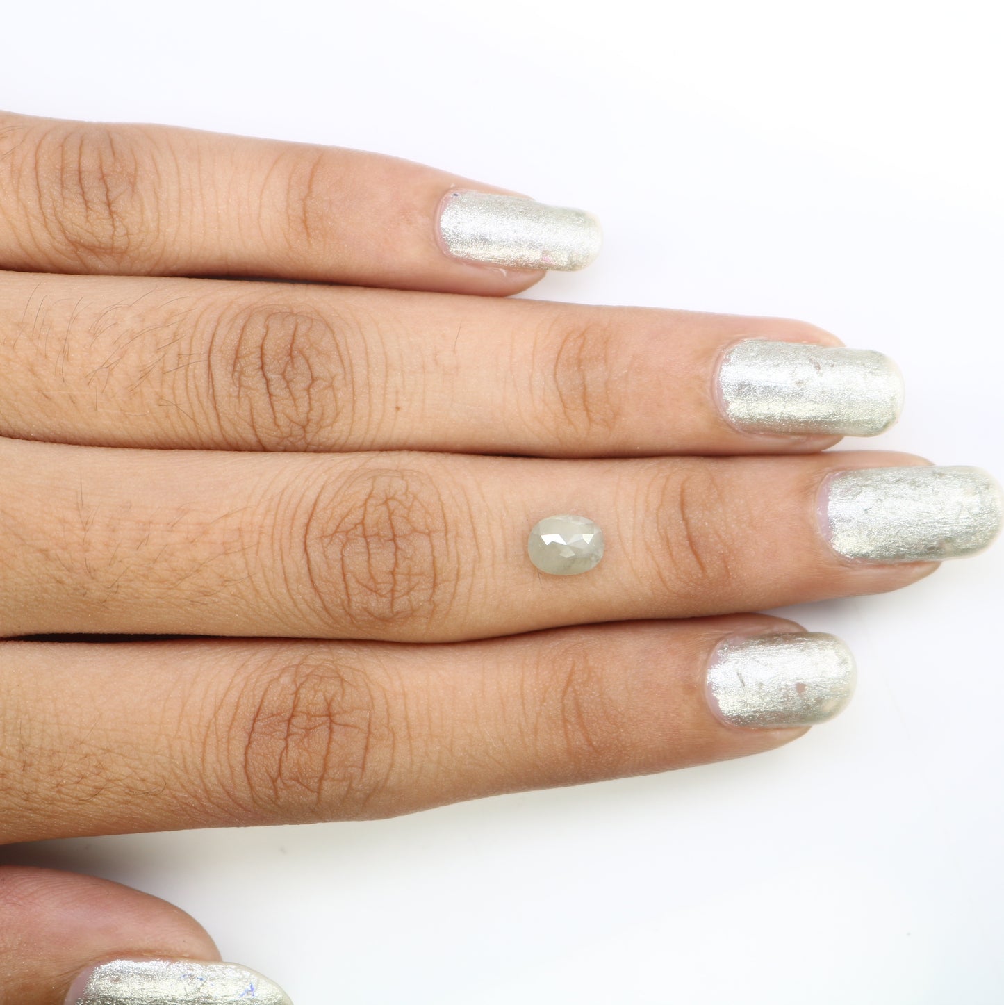 0.83 CT Oval Shape Grey Natural Diamond For Engagement Ring - JayKrishna Diamond